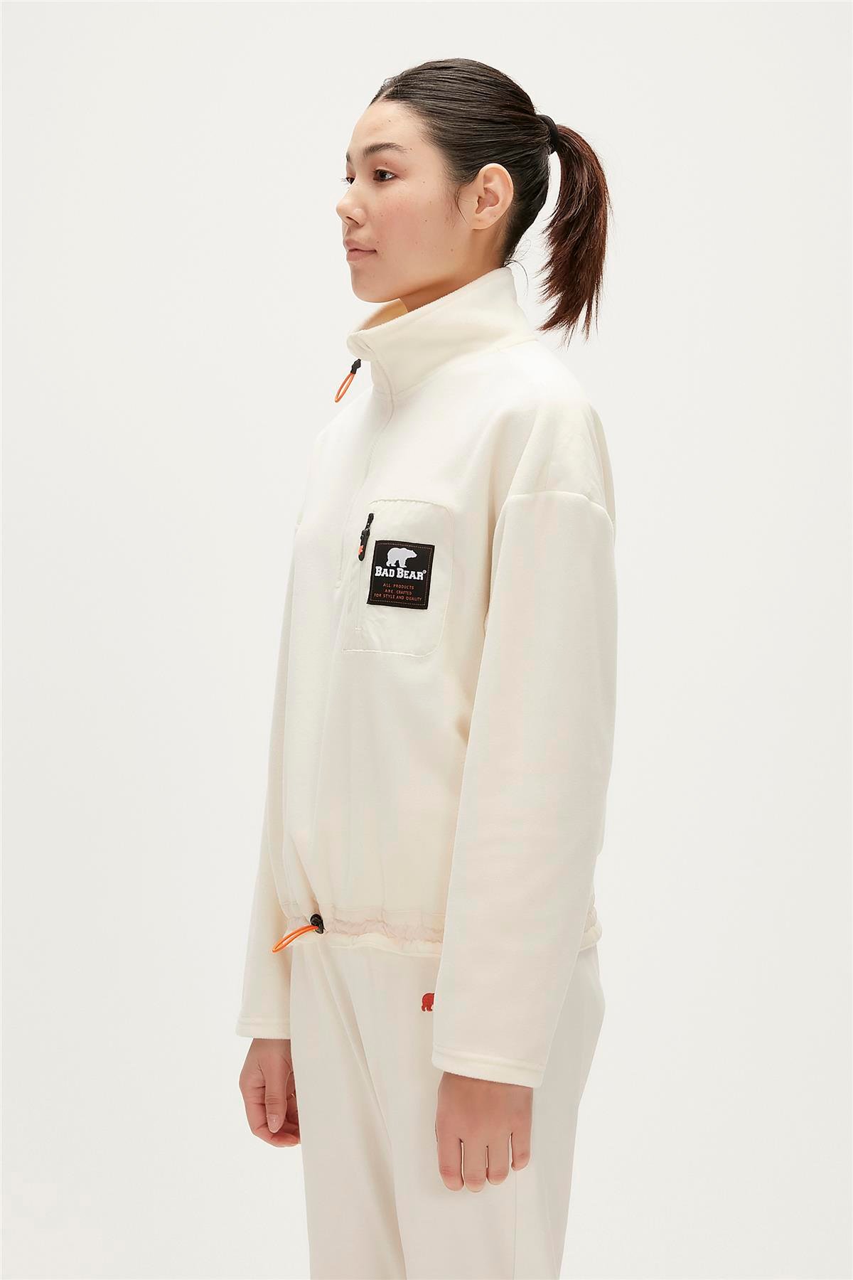 EVA HALF ZIP  POLAR ŞEKER BEYAZI