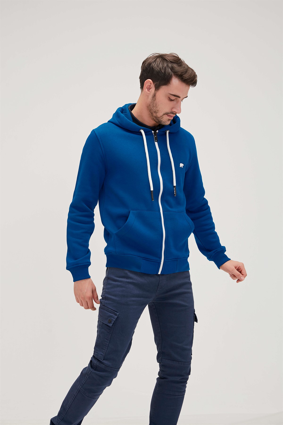 EVEN FULL-ZIP INDIGO