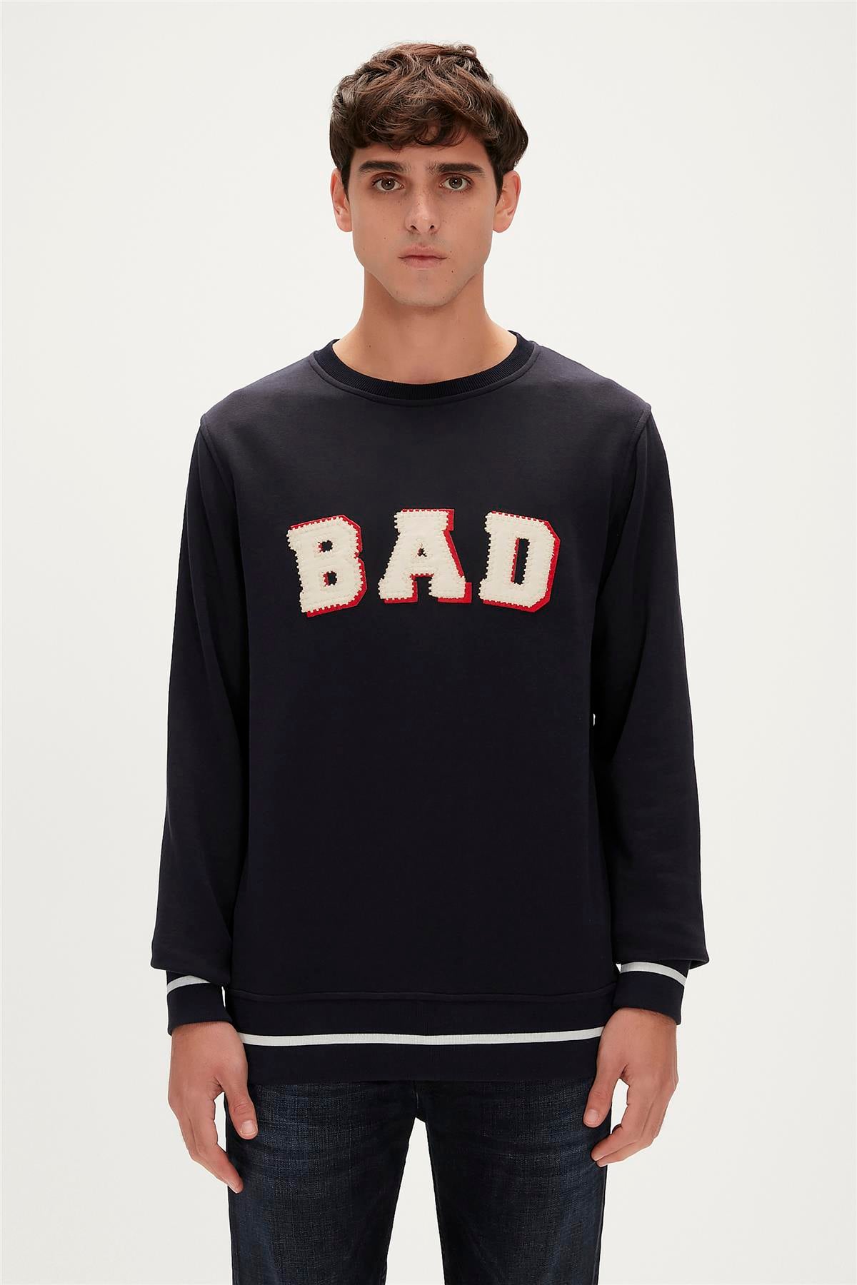 FELT CREWNECK LACİVERT