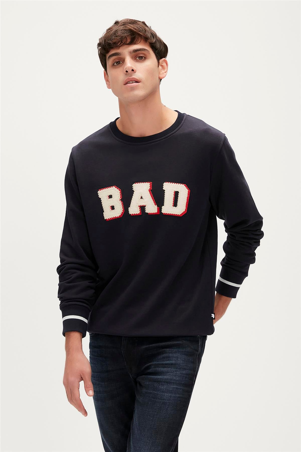FELT CREWNECK LACİVERT
