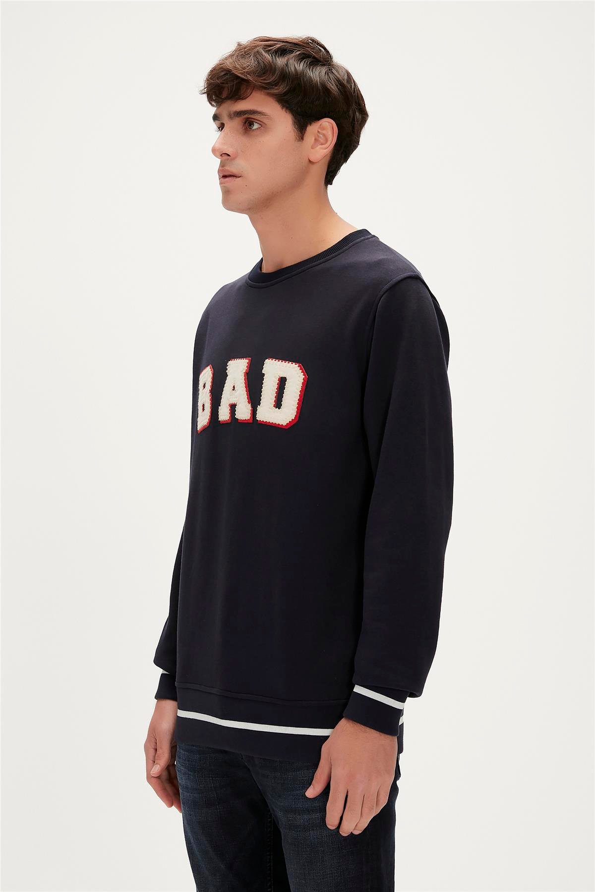 FELT CREWNECK LACİVERT