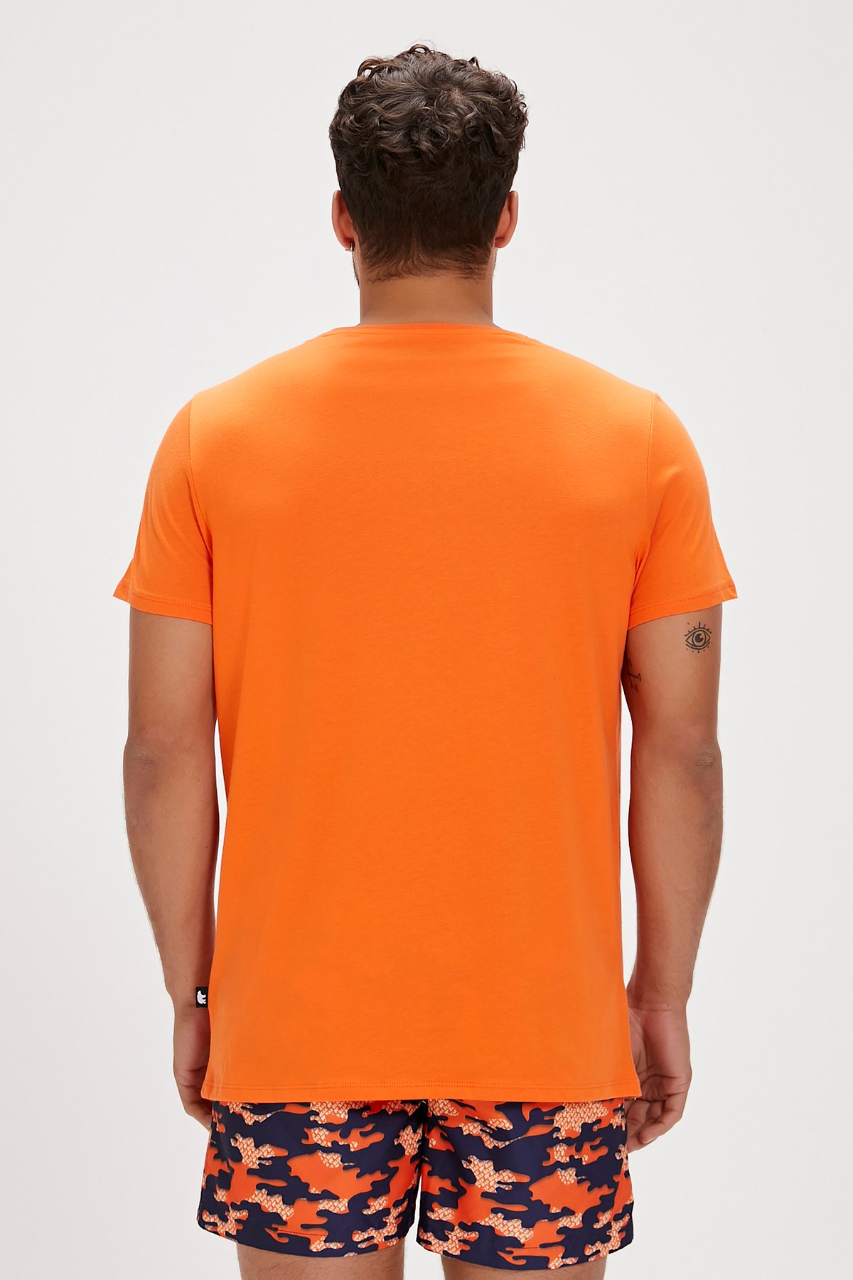 Francis Turuncu Baskılı Erkek Tişört