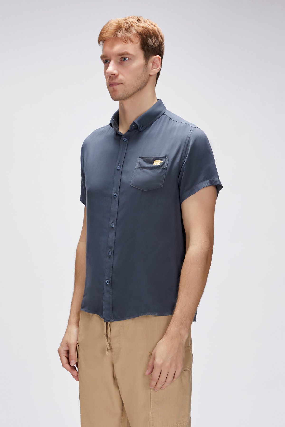 FRANK SHIRT BASIC SHIRT ASPHALT DÜĞMELİ MAN SHIRT FRANK SHIRTFRANK SHIRT