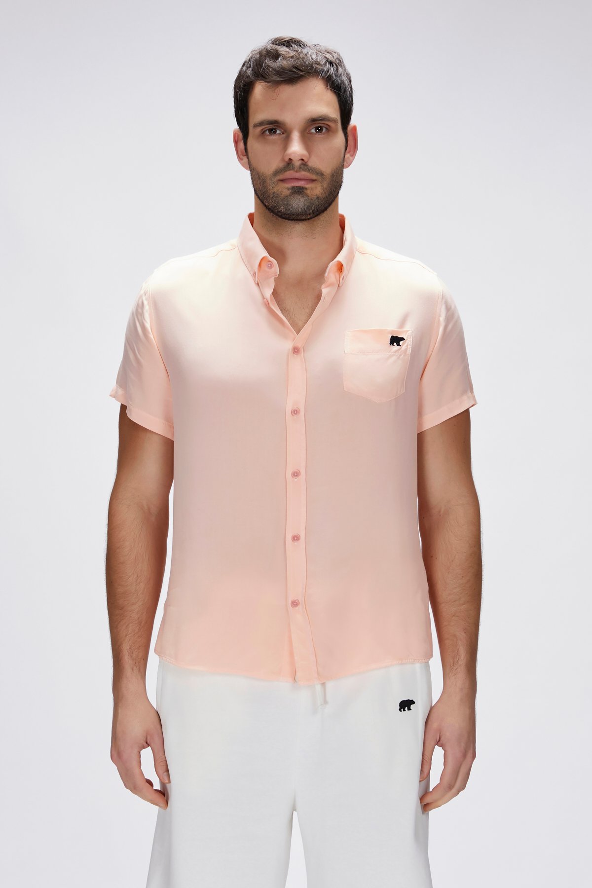FRANK SHIRT BASIC SHIRT MELLOW PEACH DÜĞMELİ MAN SHIRT FRANK SHIRTFRANK SHIRT