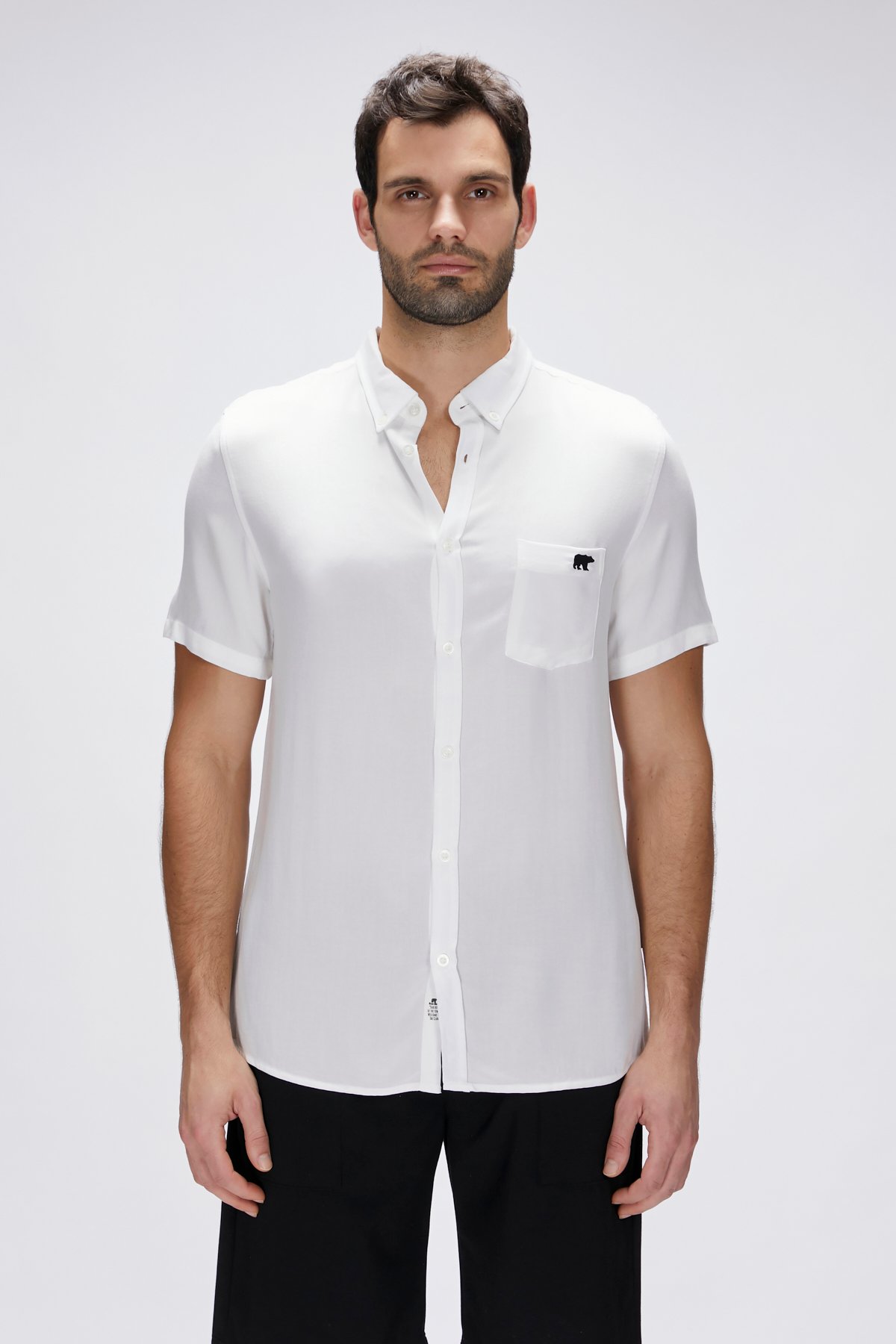 Frank Off-White Men's Short Sleeve Shirt