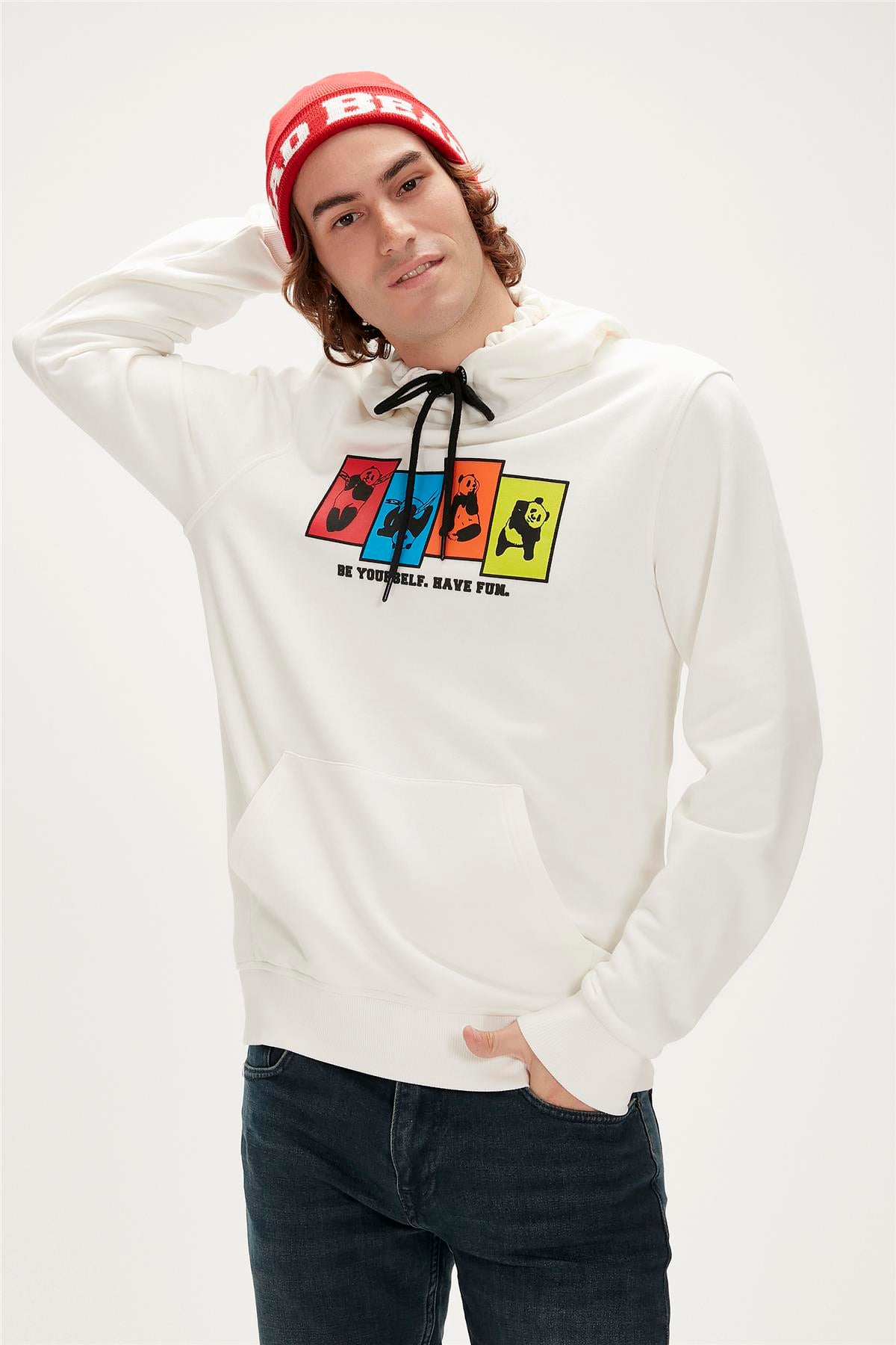 FUN HOODIE BEYAZ