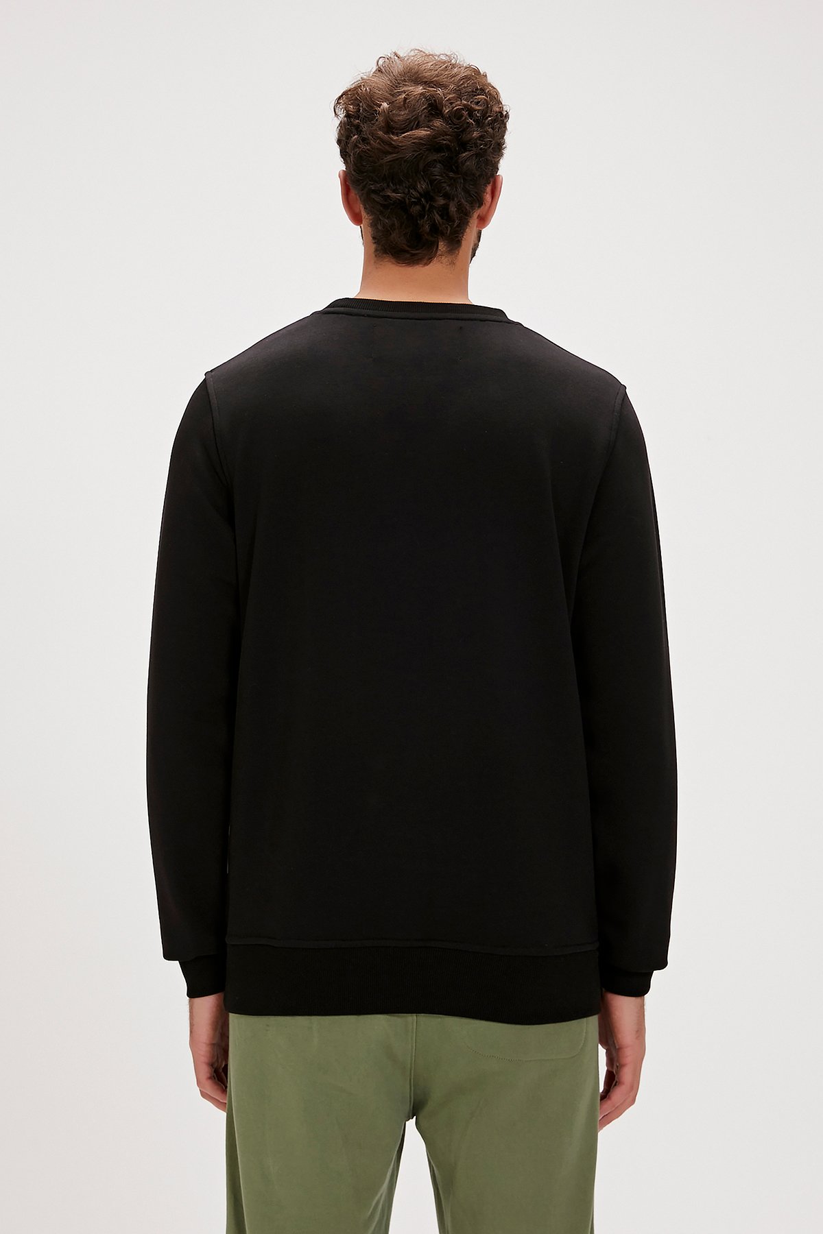 Funky Black Men's Crewneck Sweatshirt