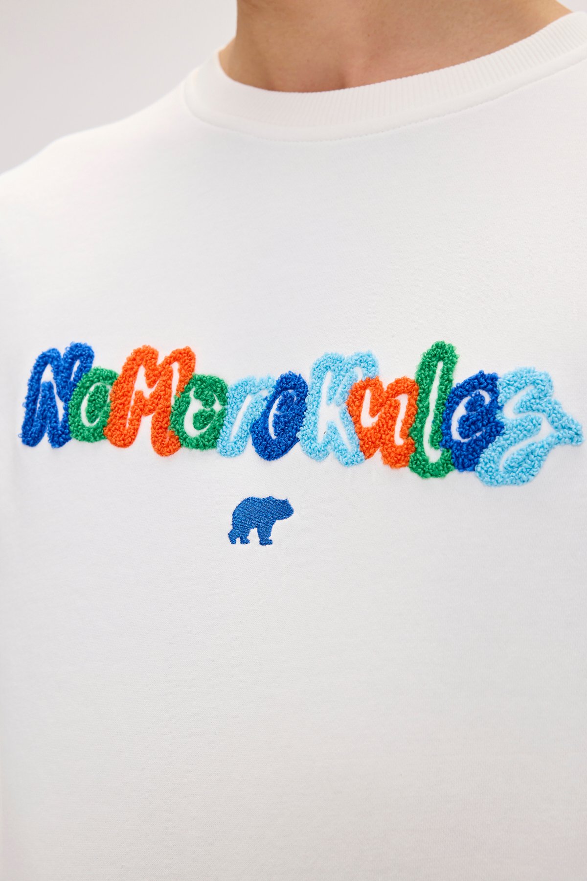 FURRY CREWNECK PRINTED CREWNECK OFF-WHITE  ERKEK SWEATSHIRT FURRY CREWNECKFURRY CREWNECK