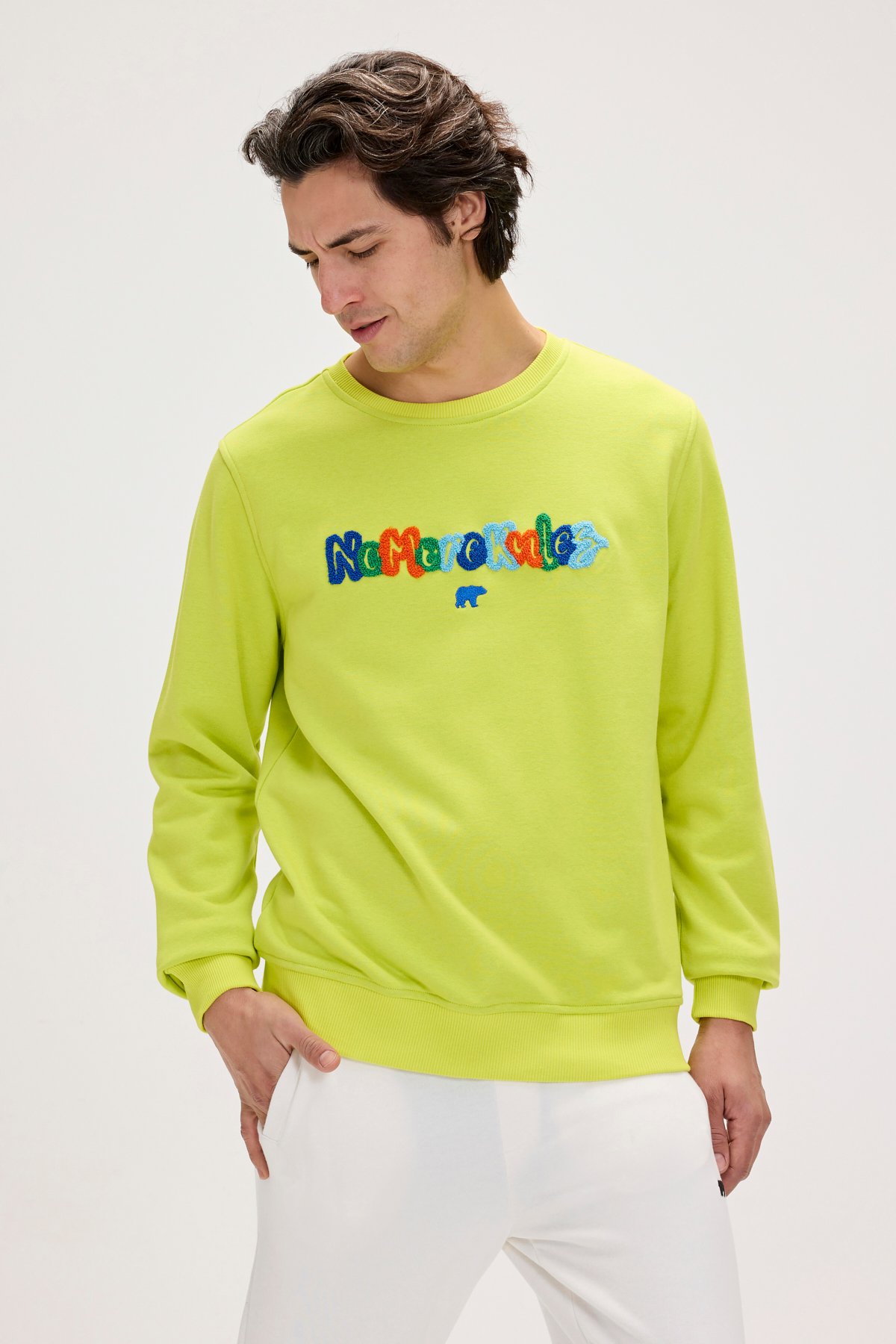 FURRY CREWNECK PRINTED CREWNECK SULPHUR  ERKEK SWEATSHIRT FURRY CREWNECKFURRY CREWNECK