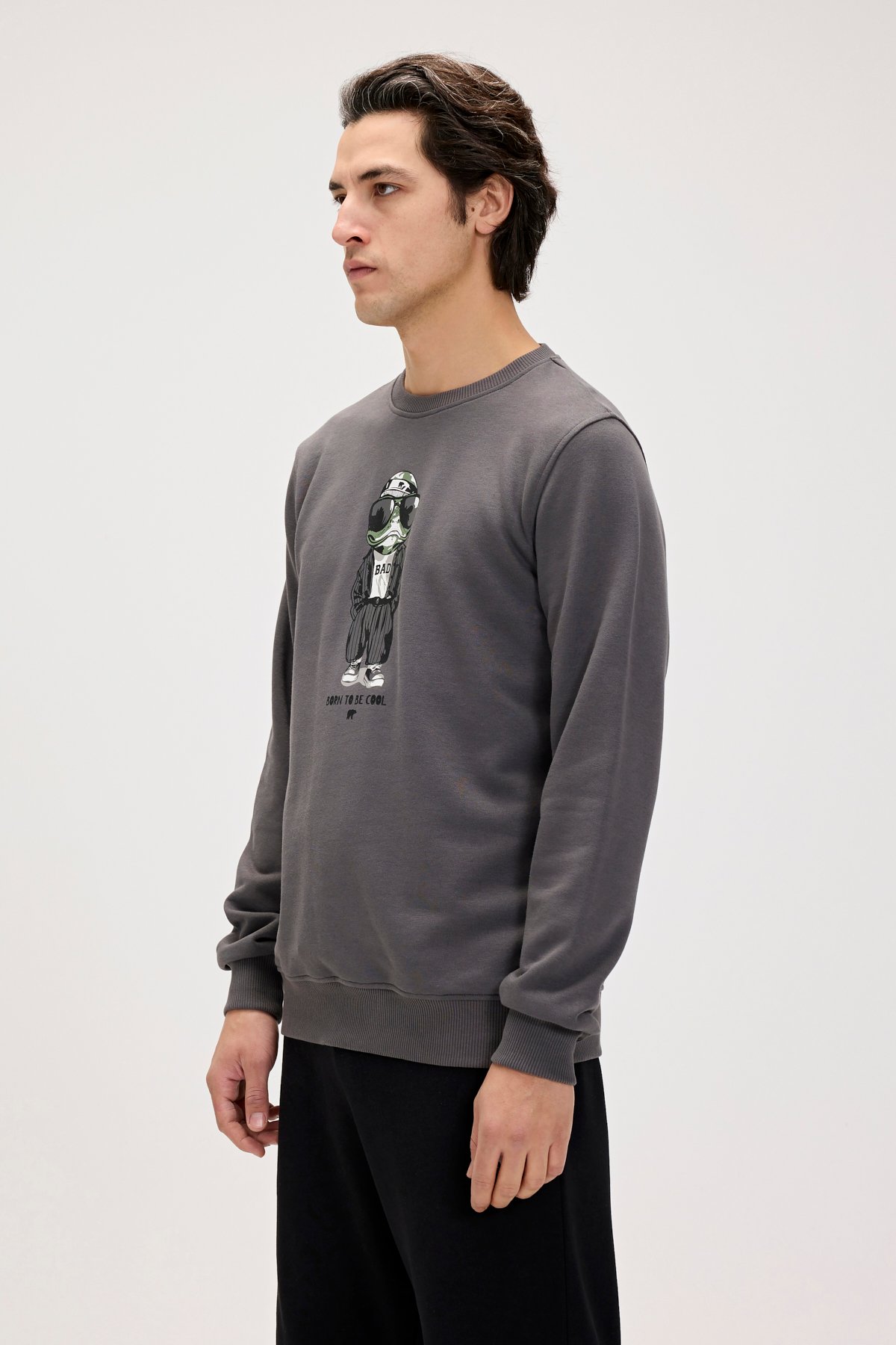 GATOR CREWNECK PRINTED CREWNECK ASPHALT  ERKEK SWEATSHIRT GATOR CREWNECKGATOR CREWNECK