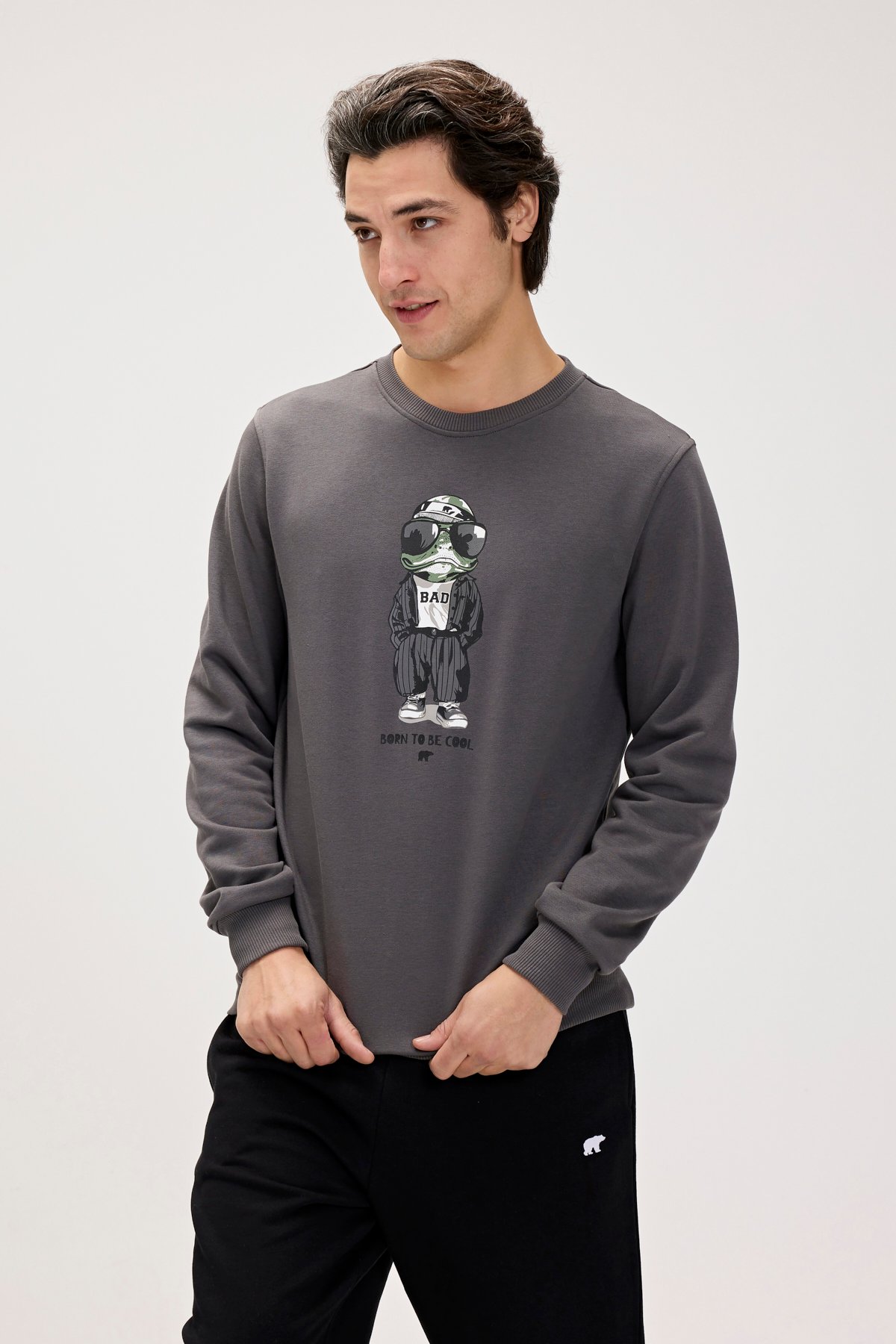 GATOR CREWNECK PRINTED CREWNECK ASPHALT  ERKEK SWEATSHIRT GATOR CREWNECKGATOR CREWNECK