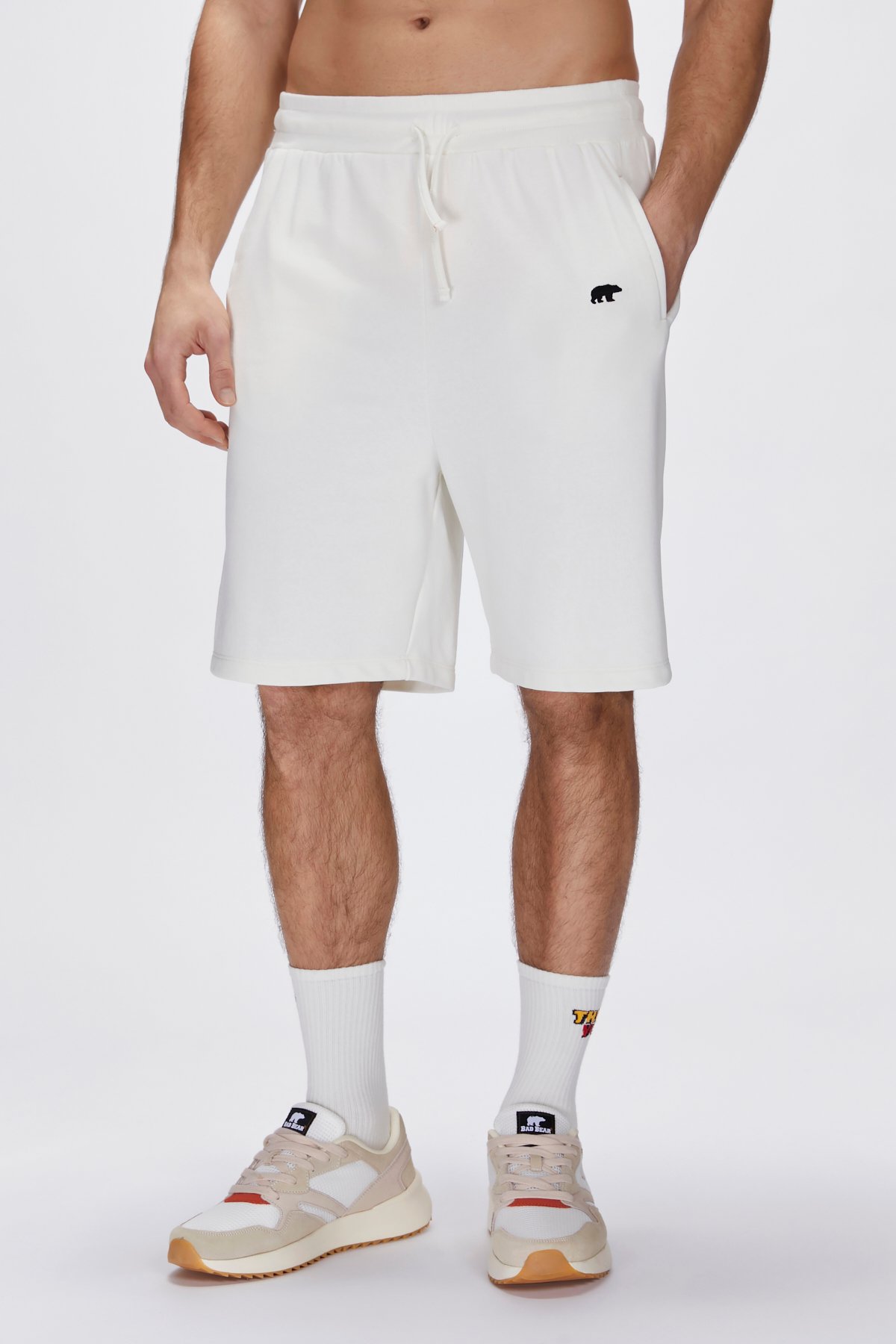 Gian Sweatshorts Beyaz Erkek Şort