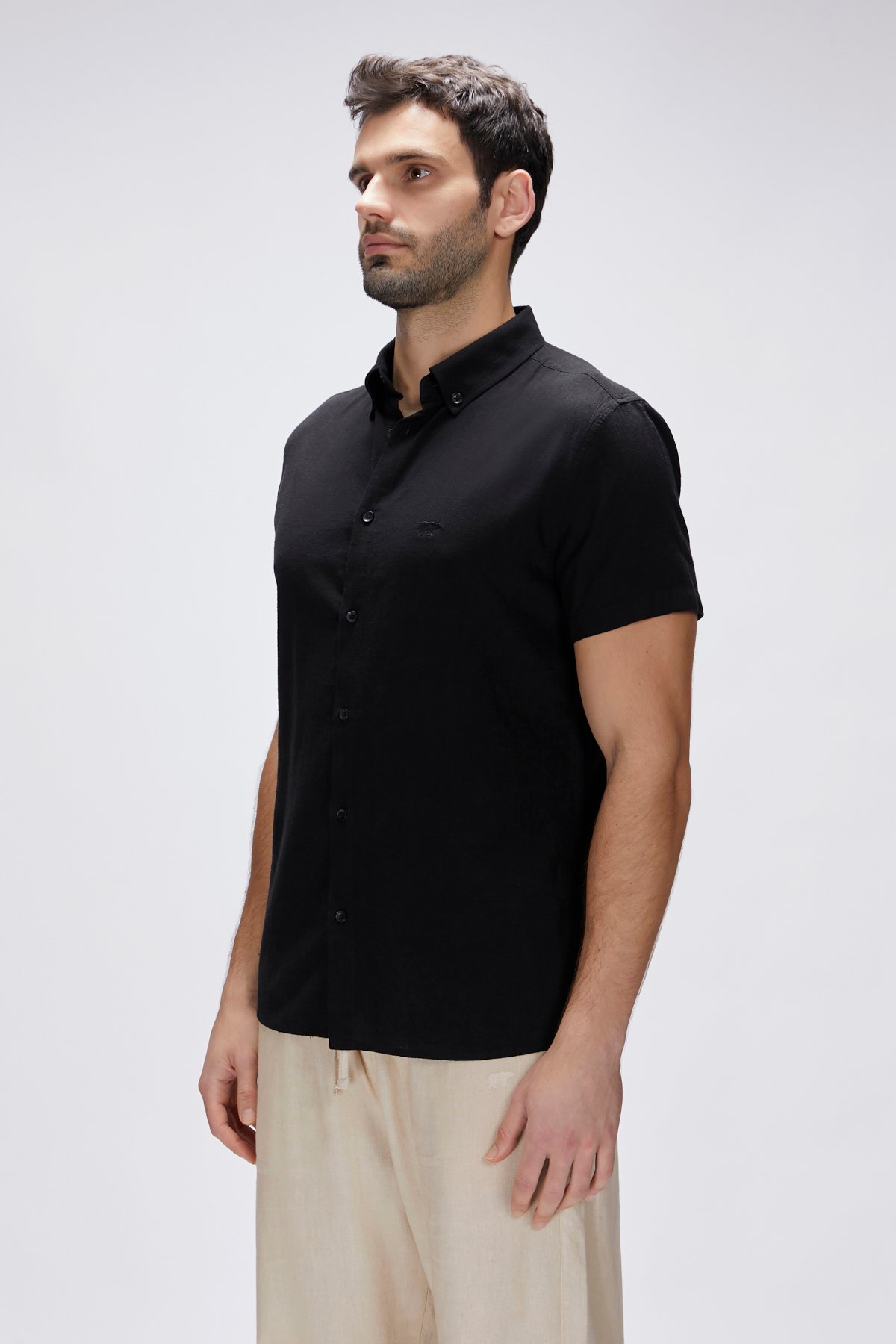 Grady Haki Kısa Kollu Erkek Gömlek