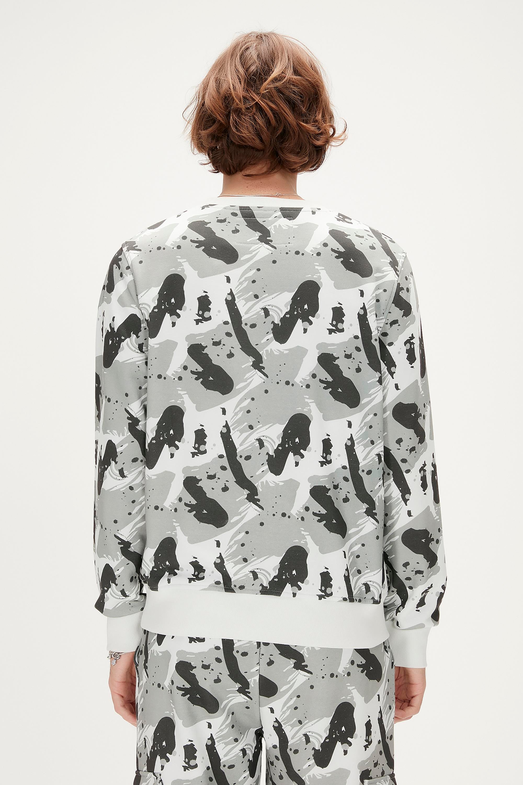 Hardy Crewneck Off-White Beyaz  Baskılı Erkek Sweatshirt 