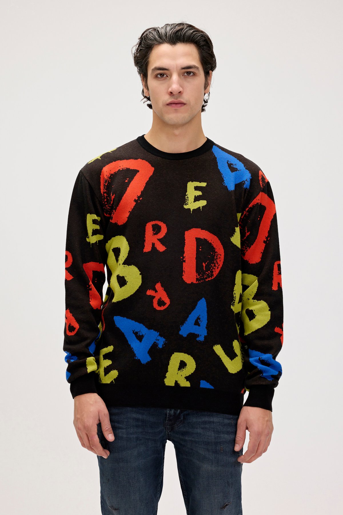 HARMONY KNIT CREWNECK PRINTED CREWNECK NIGHT  ERKEK KNITWEAR HARMONY KNIT CREWNECKHARMONY KNIT CREWNECK