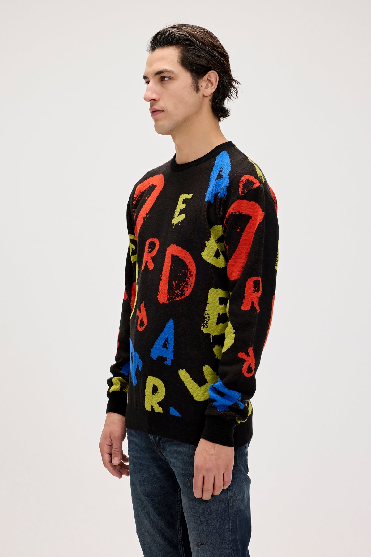 HARMONY KNIT CREWNECK PRINTED CREWNECK NIGHT  ERKEK KNITWEAR HARMONY KNIT CREWNECKHARMONY KNIT CREWNECK