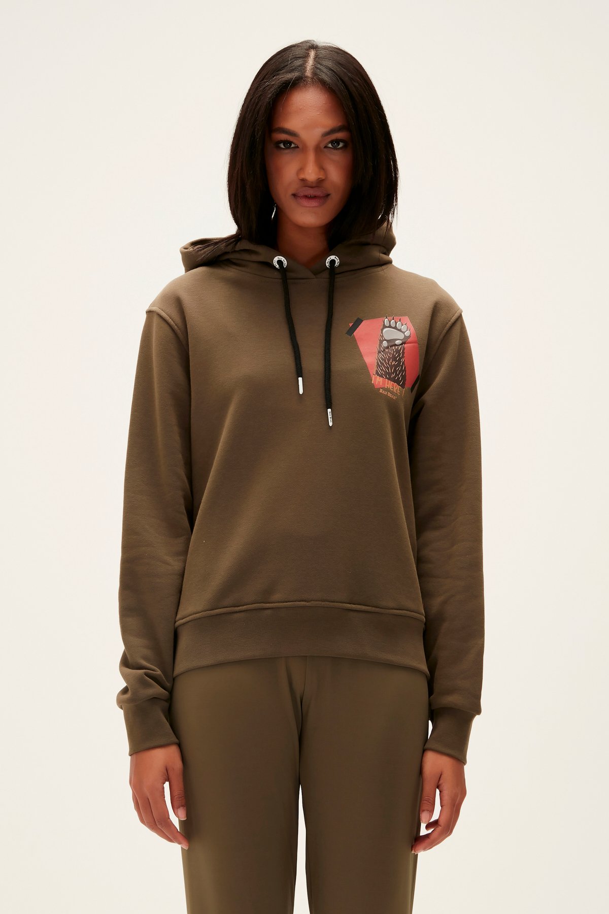 HERE HOODIE KHAKI