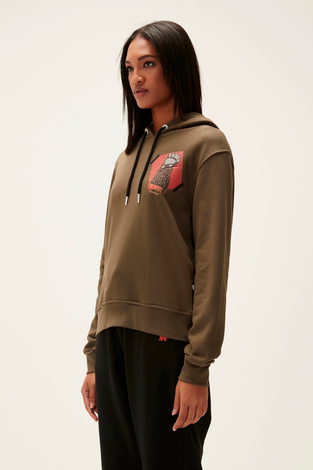 HERE HOODIE KHAKI