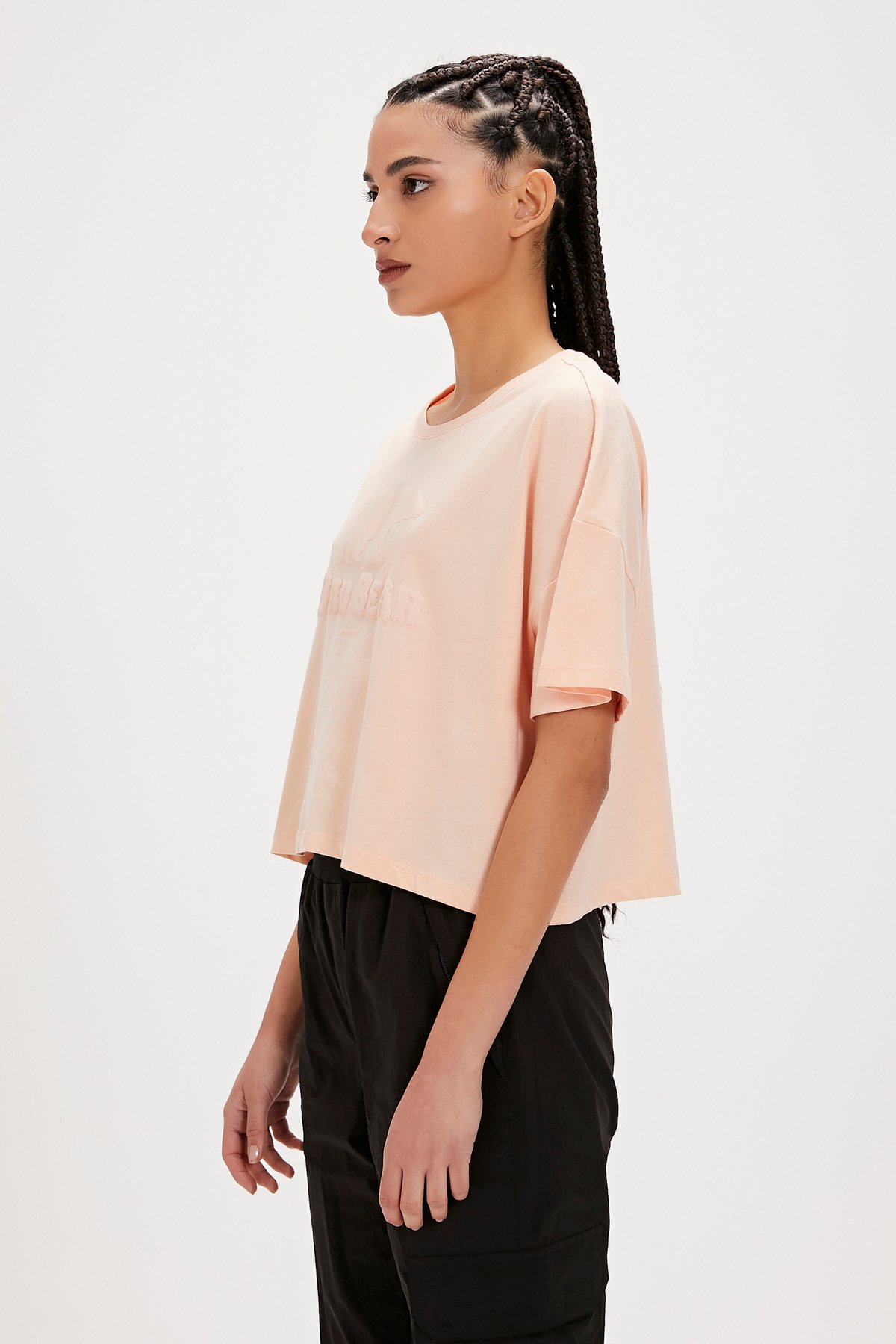 Holly Pembe Baskılı Kadın Tişört