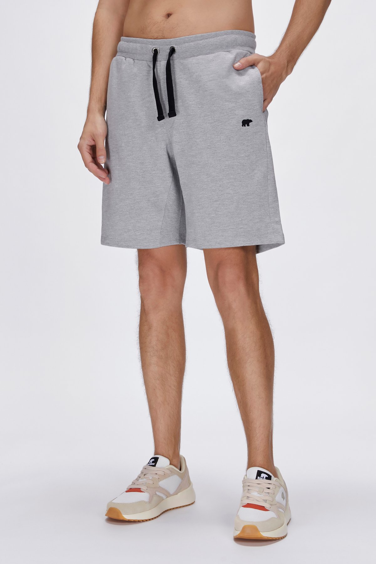 Holmer SweatShorts Gri Melanj Erkek Şort