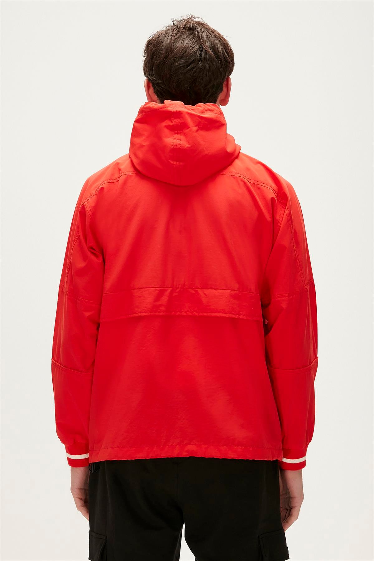 Hurricane Windbreaker Crimson Red Kırmızı Kanguru Cep Erkek Rüzgarlık