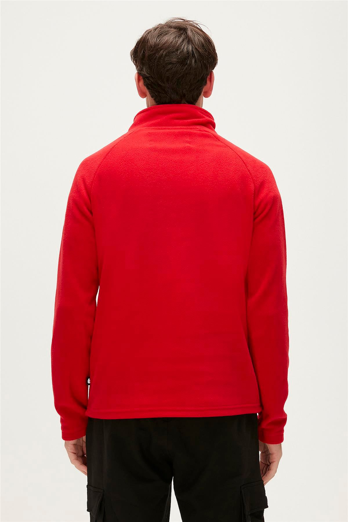 Husky Half-Zip Kırmızı Yarım Fermuarlı Erkek Polar Sweatshirt