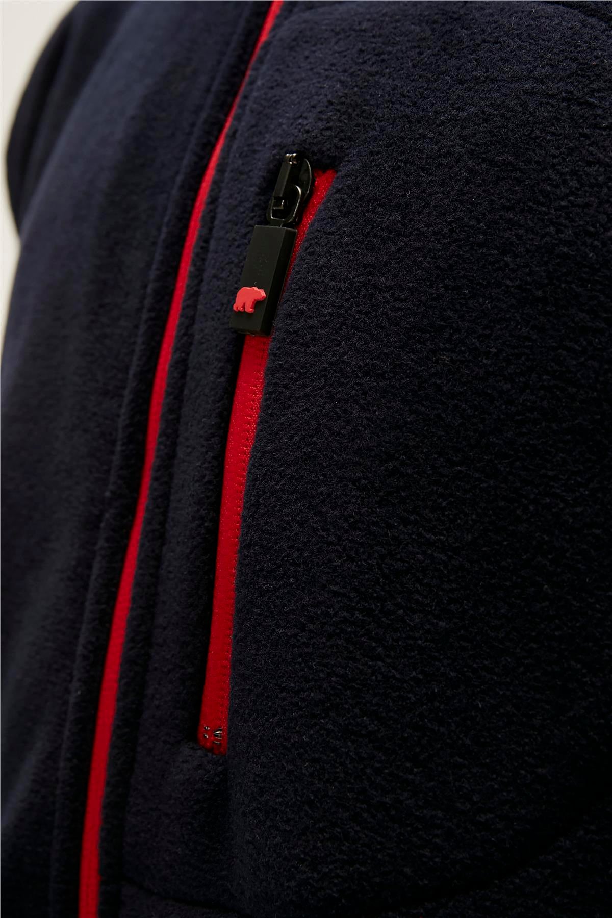 Husky Half-Zip Lacivert Yarım Fermuarlı Erkek Polar Sweatshirt