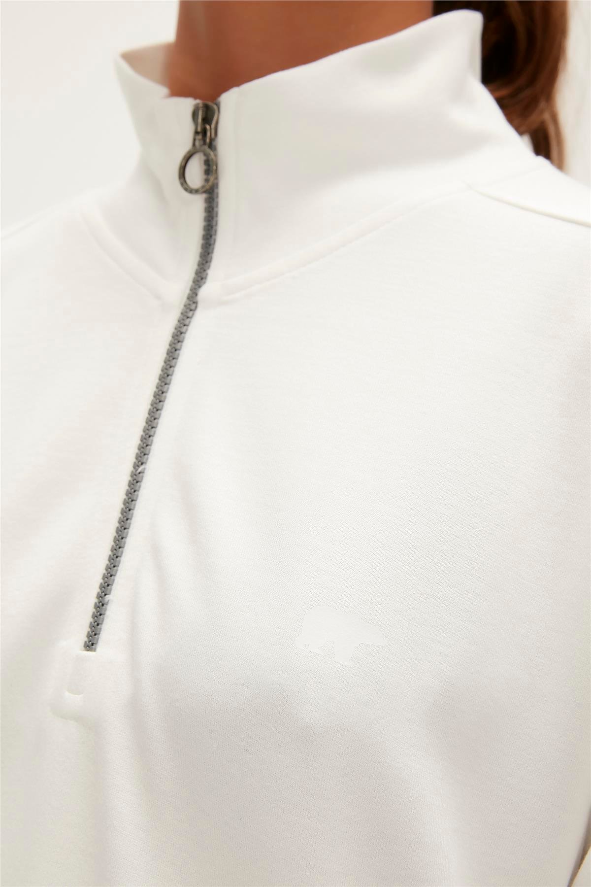 JADE HALF ZIP BEYAZ