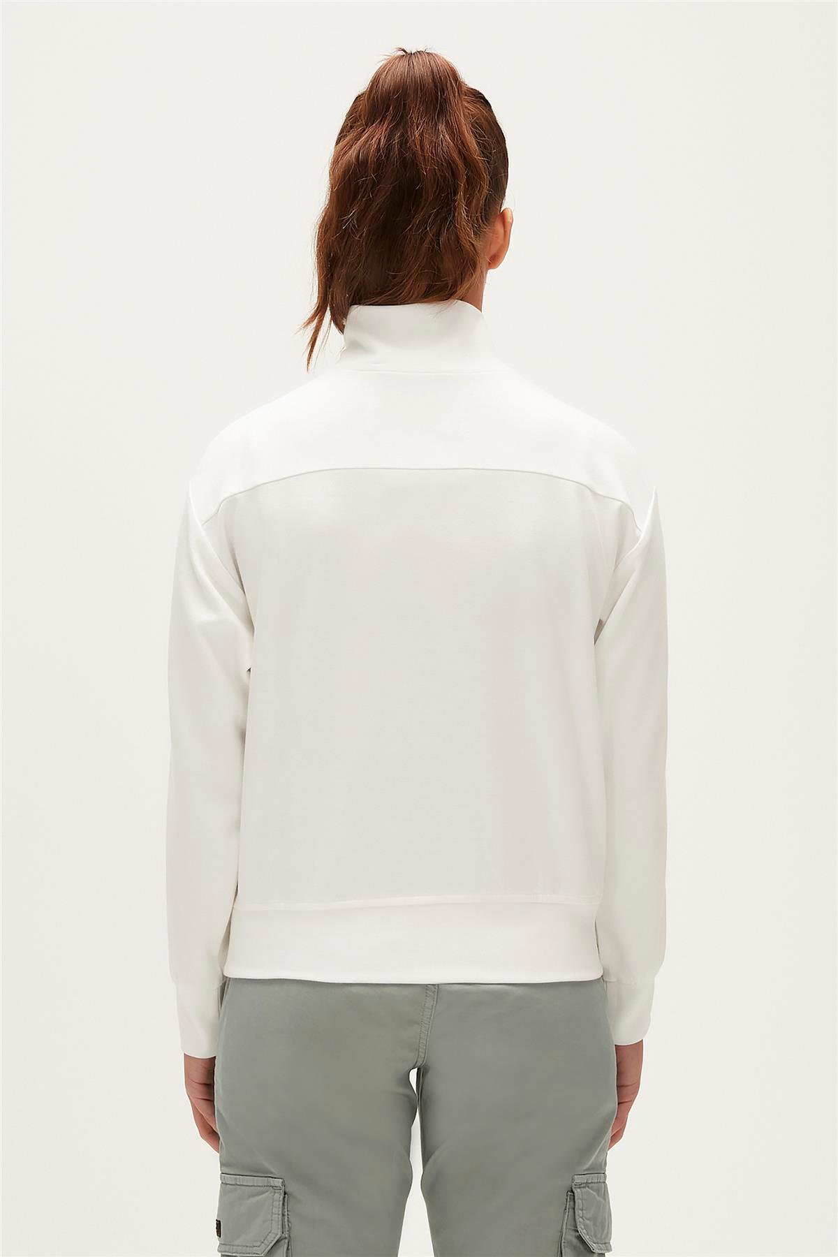 JADE HALF ZIP BEYAZ