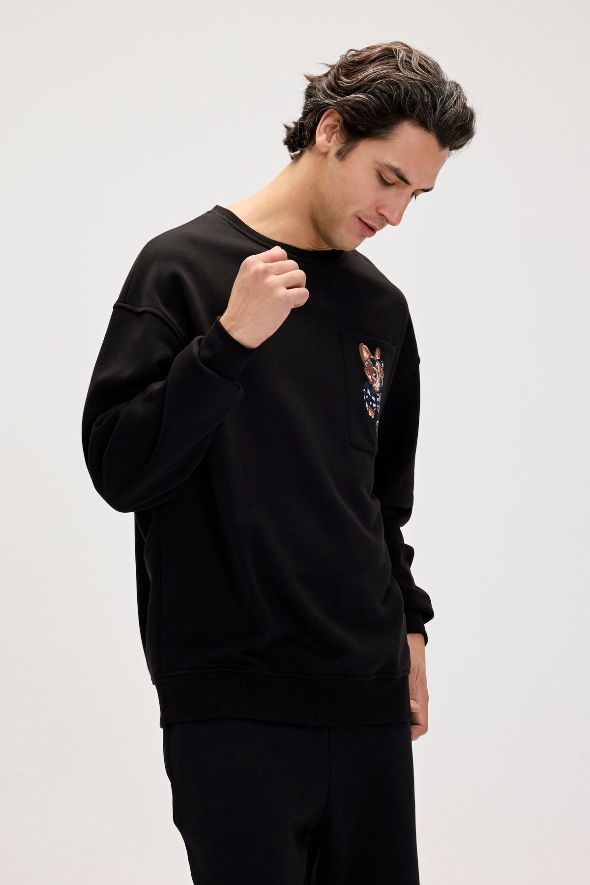 JAVED CREWNECK POCKET CREWNECK NIGHT  ERKEK SWEATSHIRT JAVED CREWNECKJAVED CREWNECK