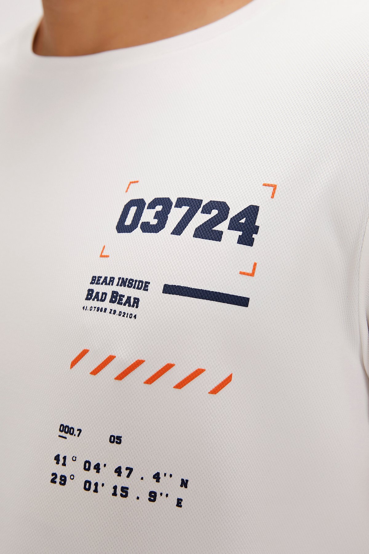 Jesse Beyaz Baskılı Erkek Tişört