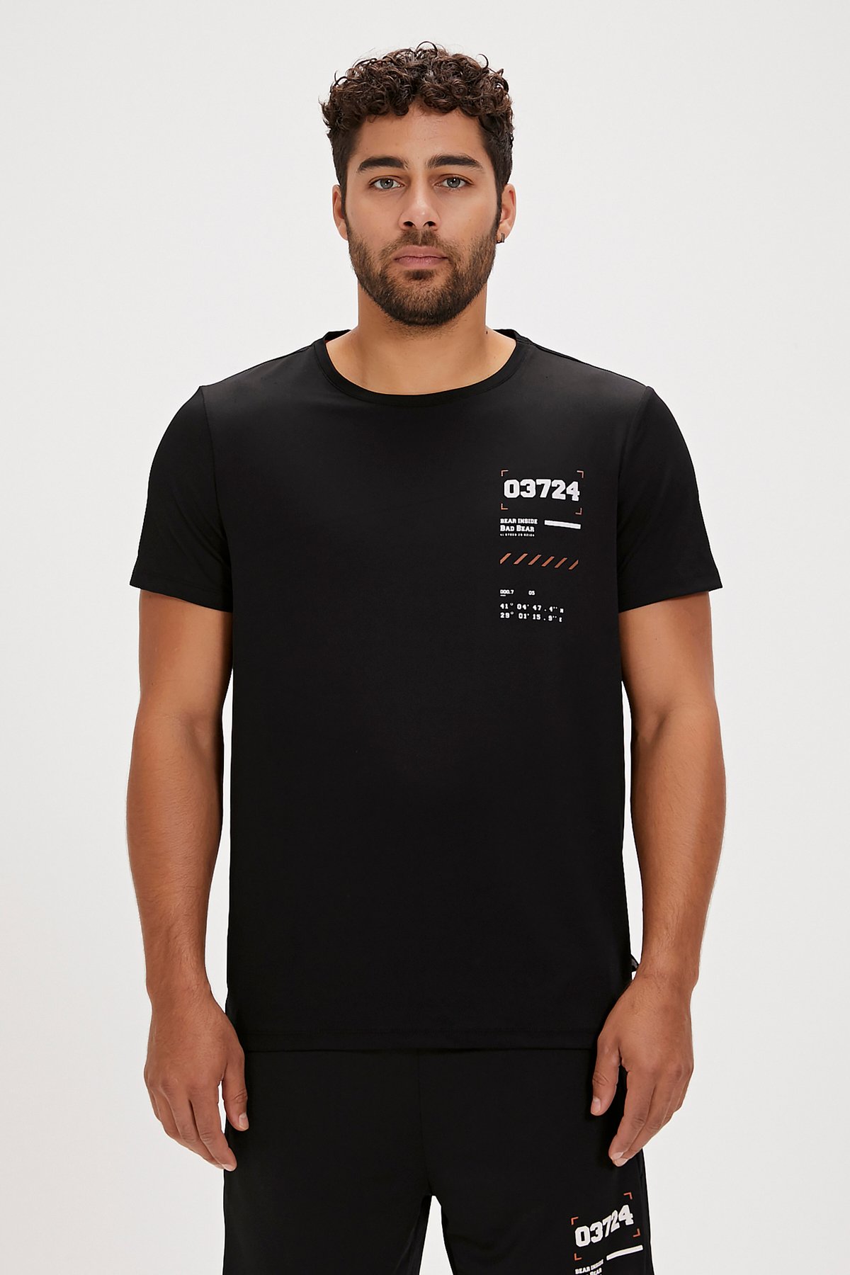Jesse Siyah Baskılı Erkek Tişört
