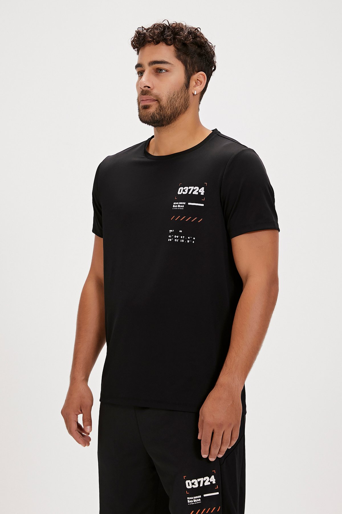 Jesse Siyah Baskılı Erkek Tişört