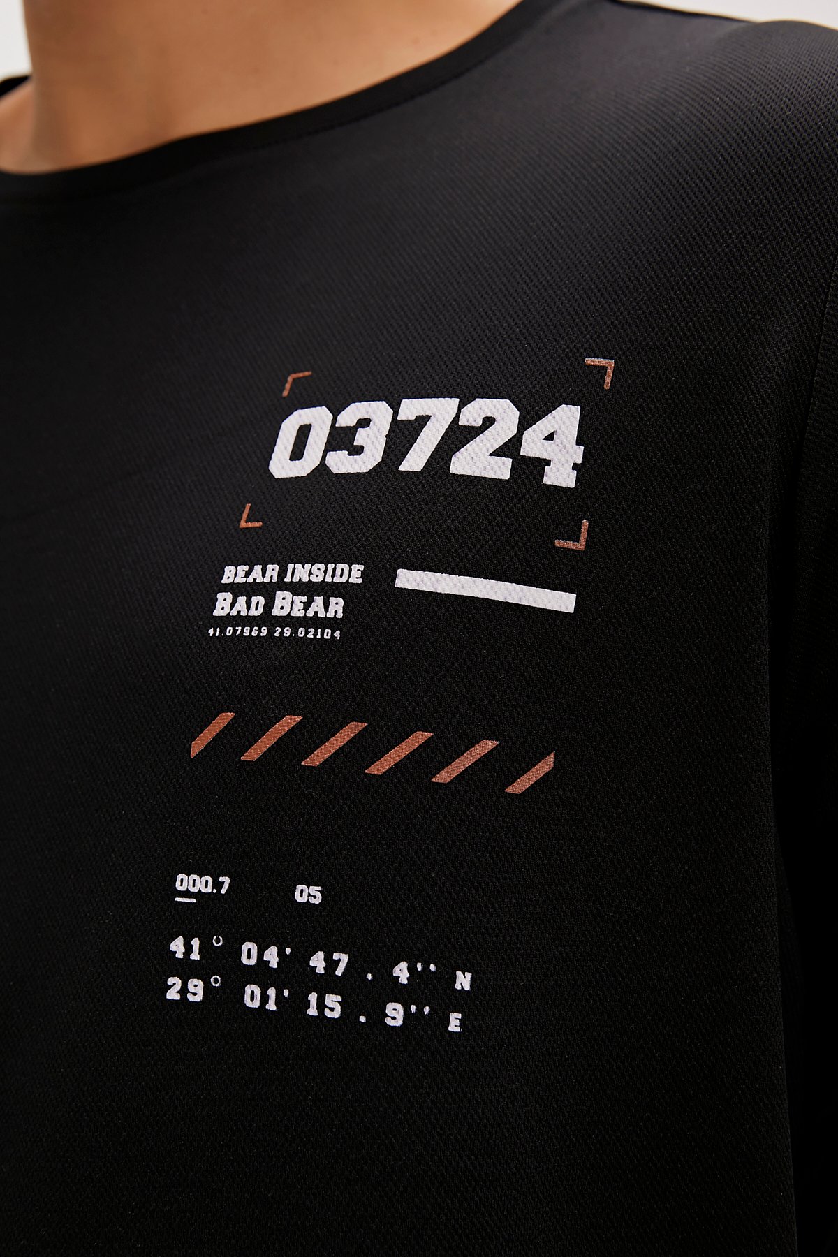 Jesse Siyah Baskılı Erkek Tişört