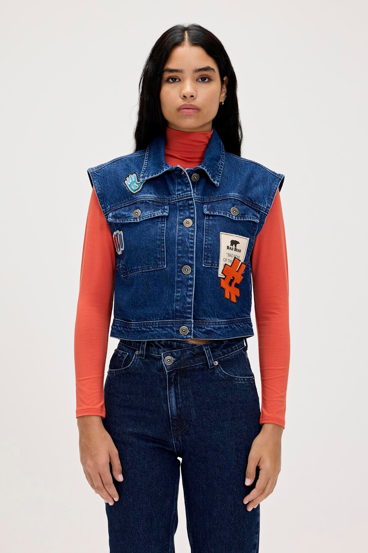 JOANNE DENIM VEST İNDİGO