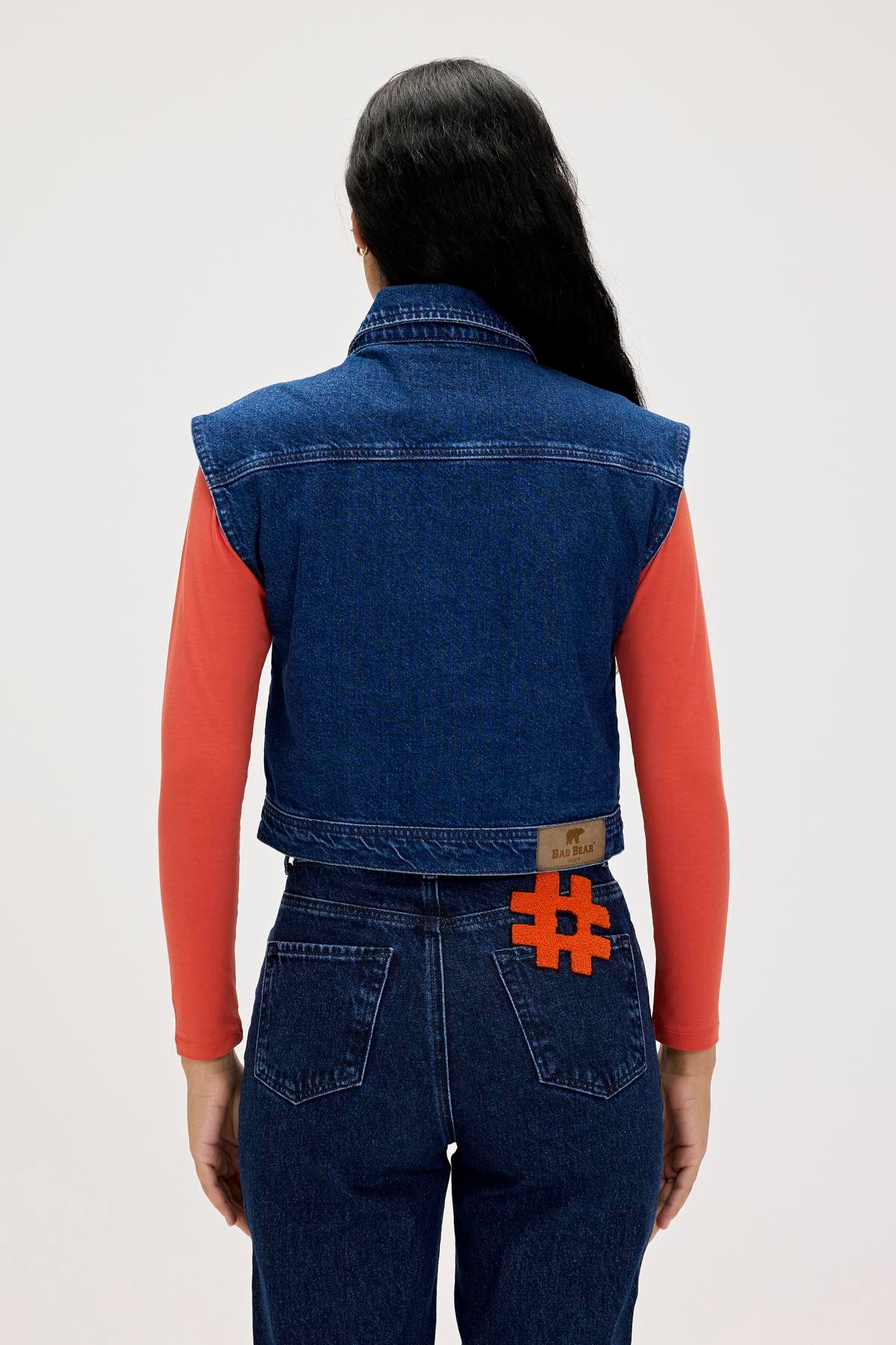 JOANNE DENIM VEST İNDİGO