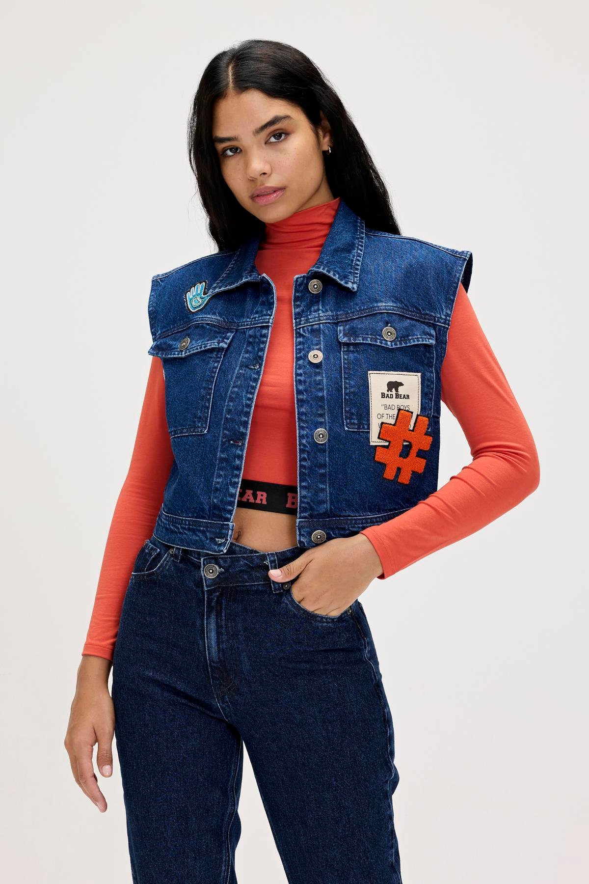 JOANNE DENIM VEST İNDİGO