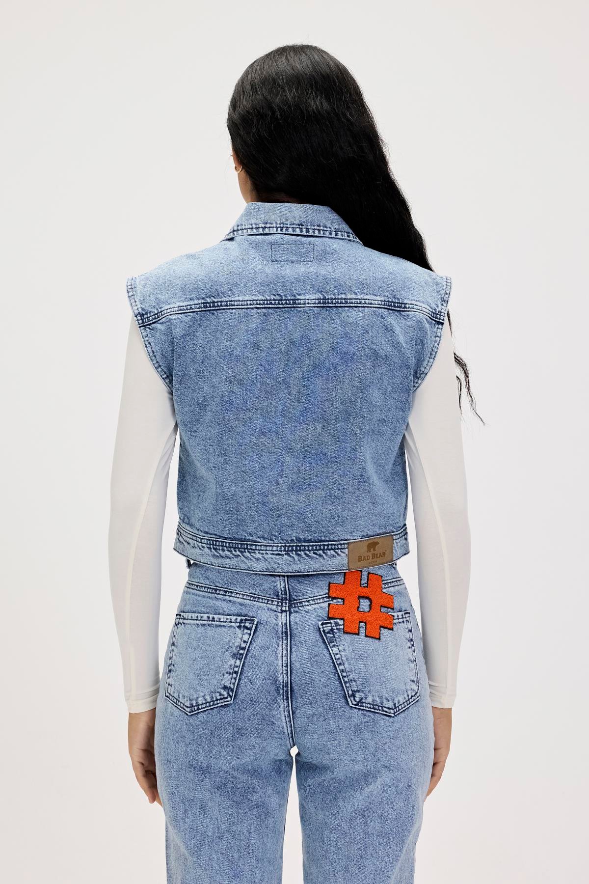 JOANNE DENIM VEST MAVİ