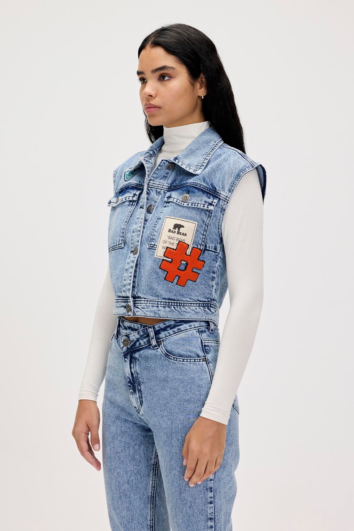 JOANNE DENIM VEST MAVİ