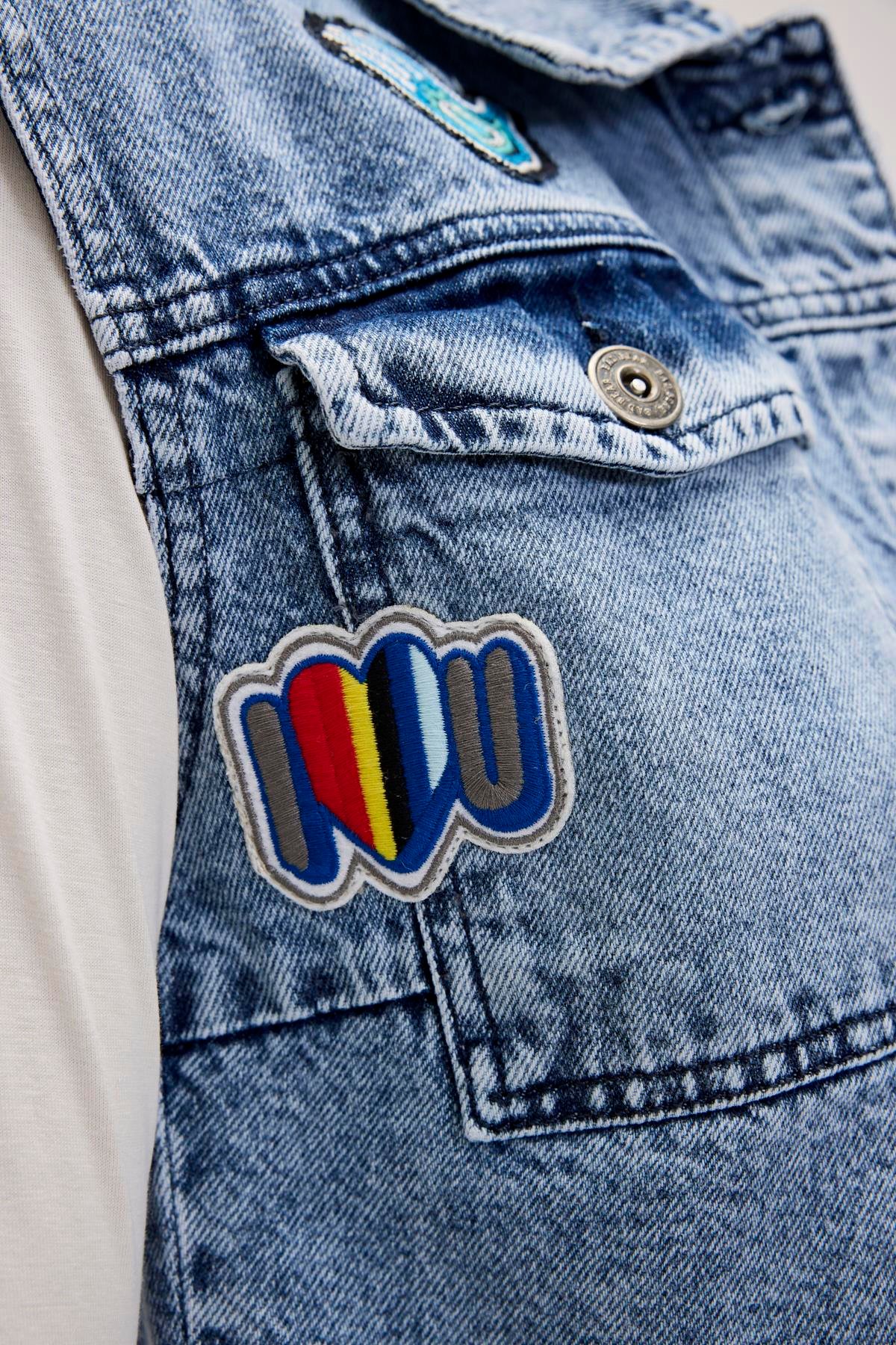 JOANNE DENIM VEST MAVİ