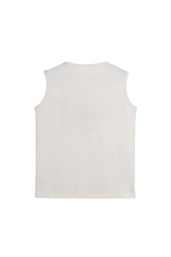 Jonah Beyaz Baskılı Çocuk Atlet