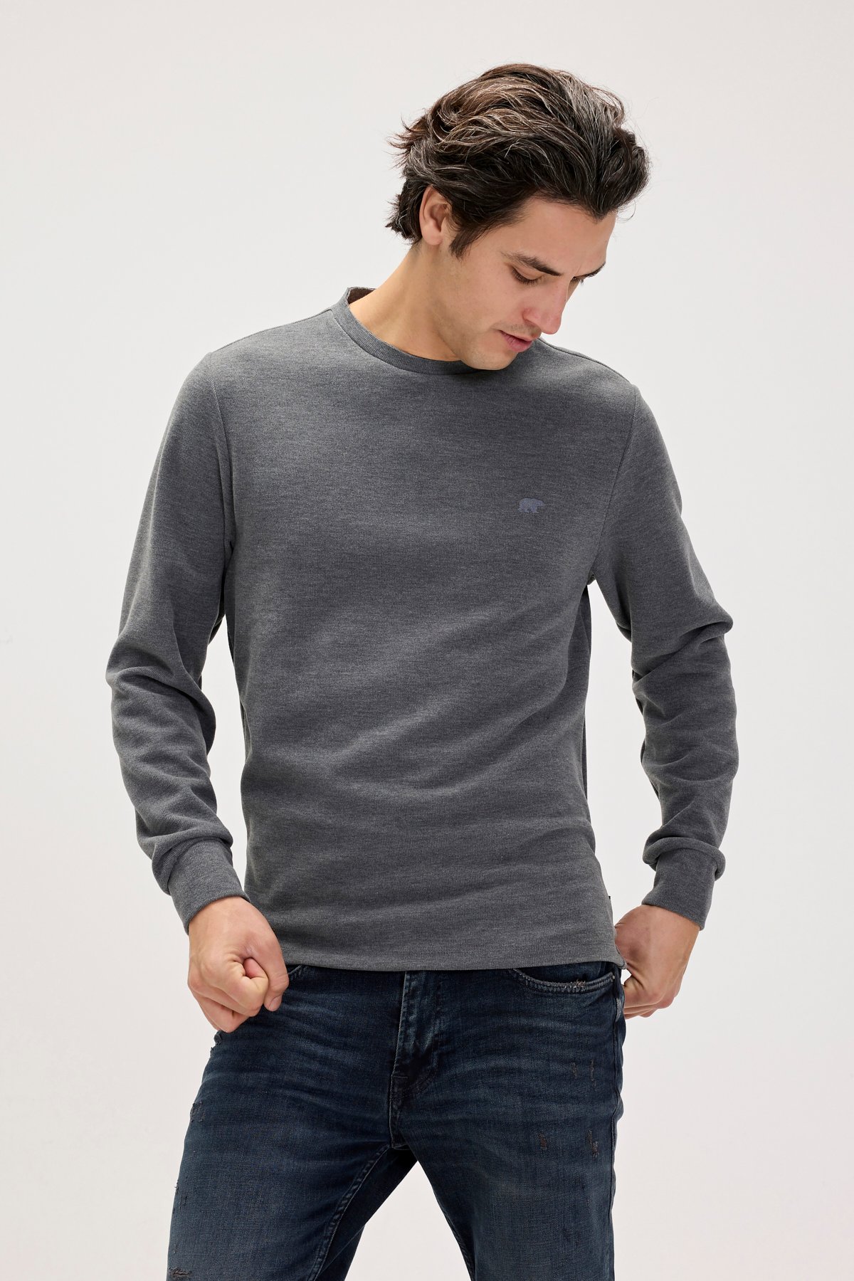 KANE CREWNECK GRİ MELANJ