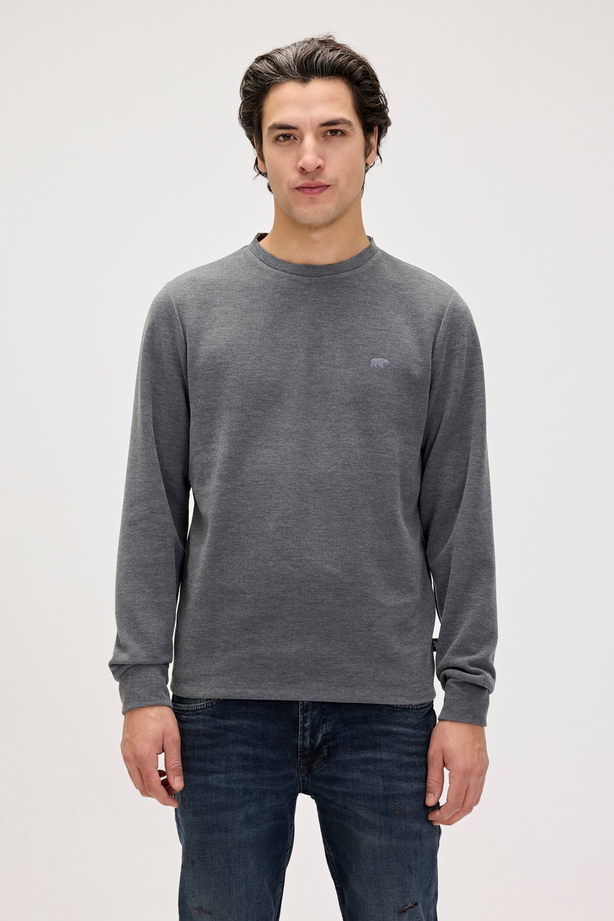 KANE CREWNECK GRİ MELANJ