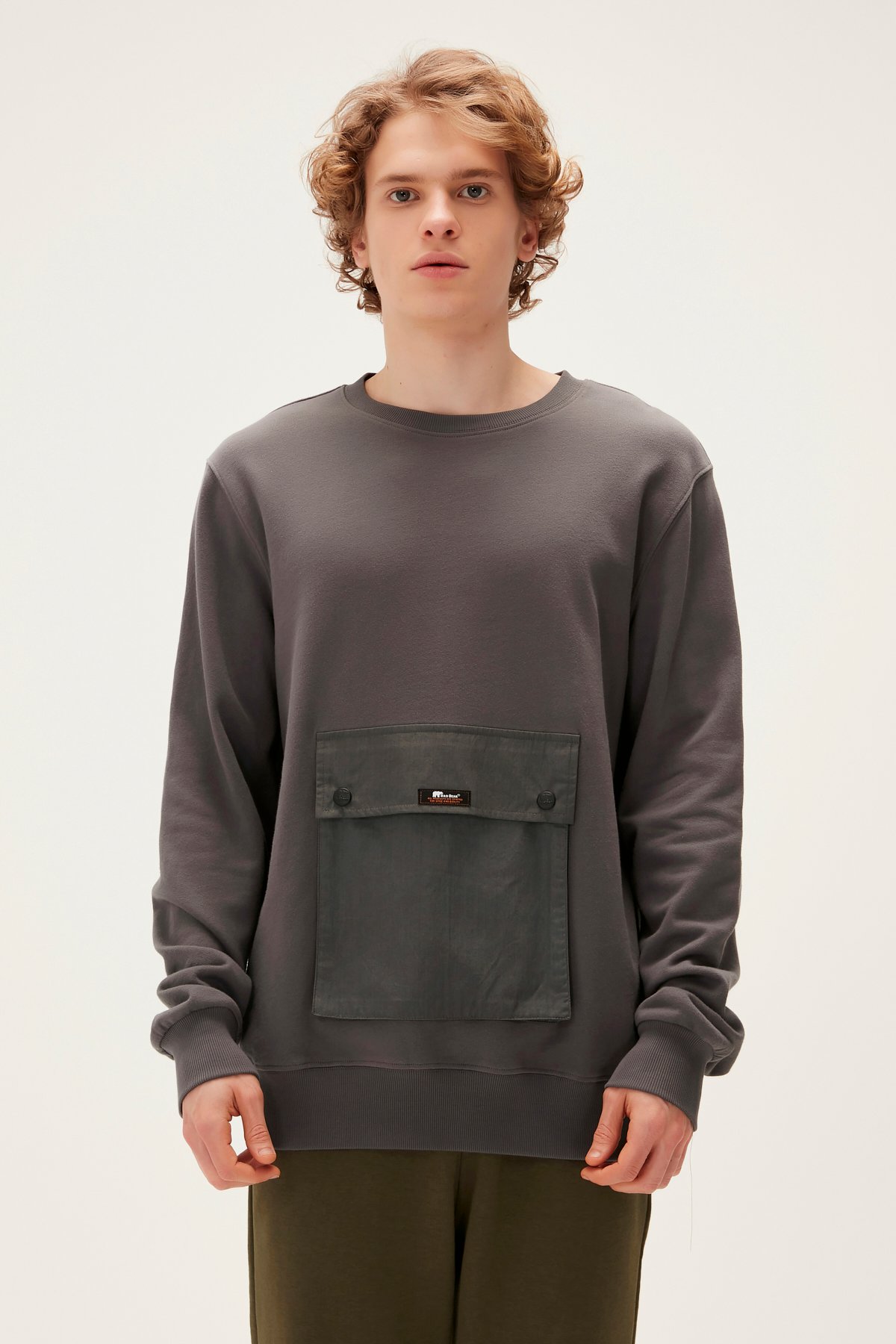 KANGAROO CREWNECK ASPHALT
