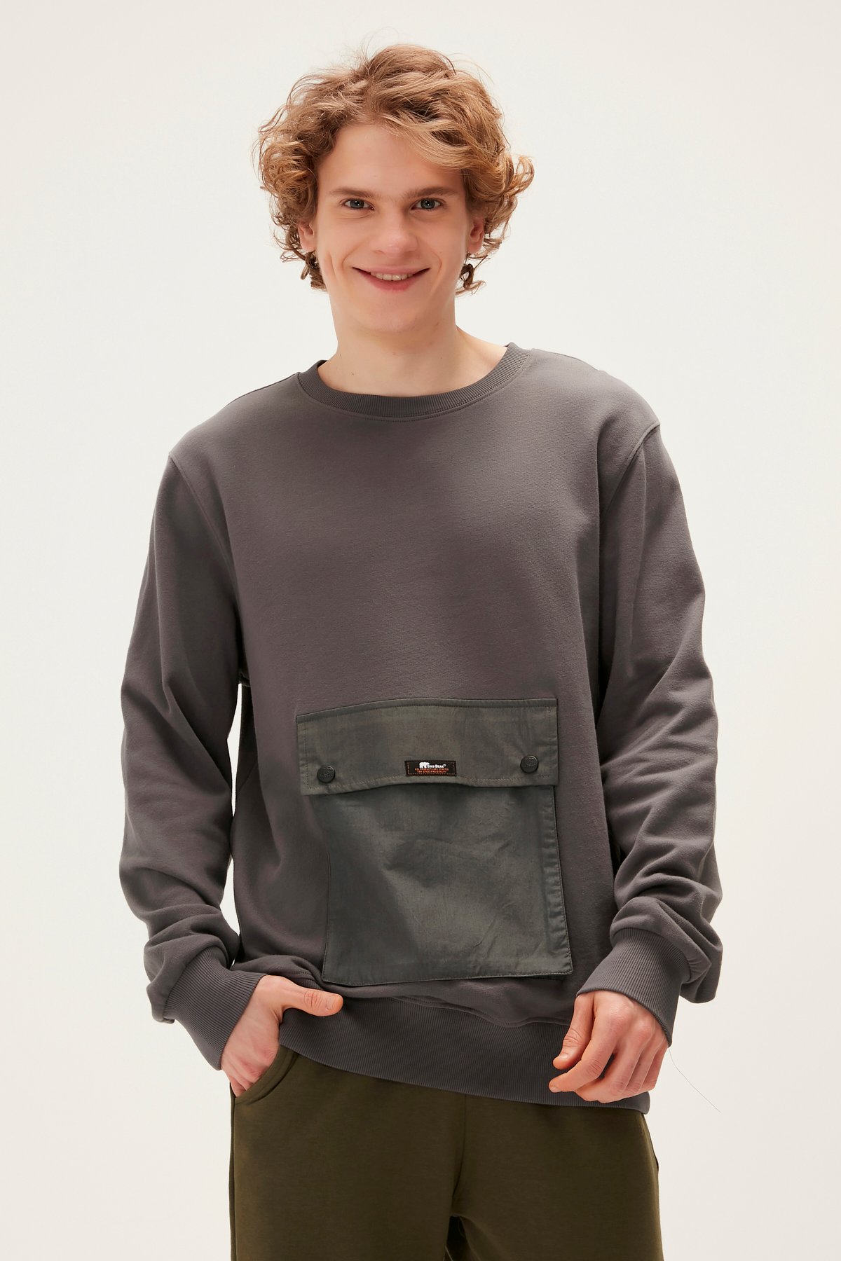 KANGAROO CREWNECK ASPHALT