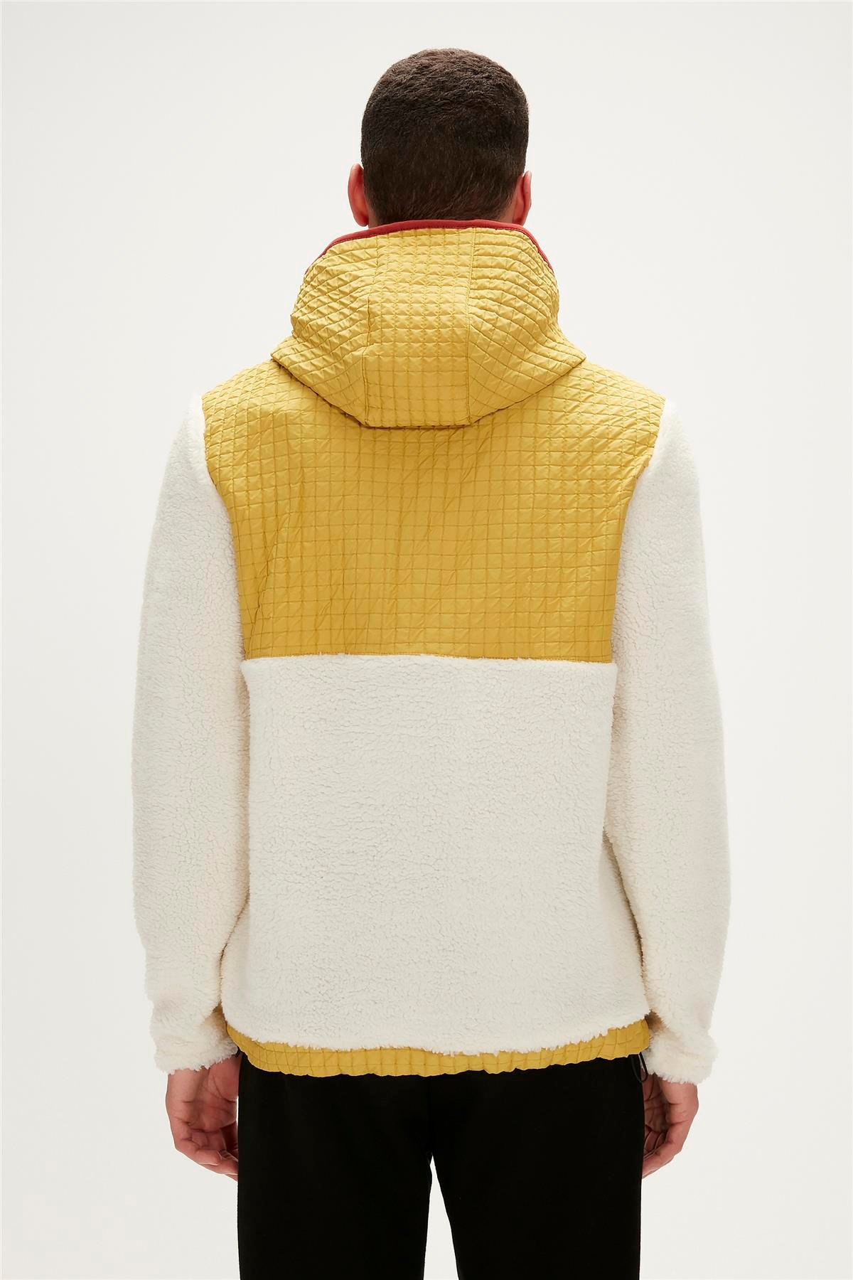 LEONARD HALF ZIP PLUSH ŞEKER BEYAZI