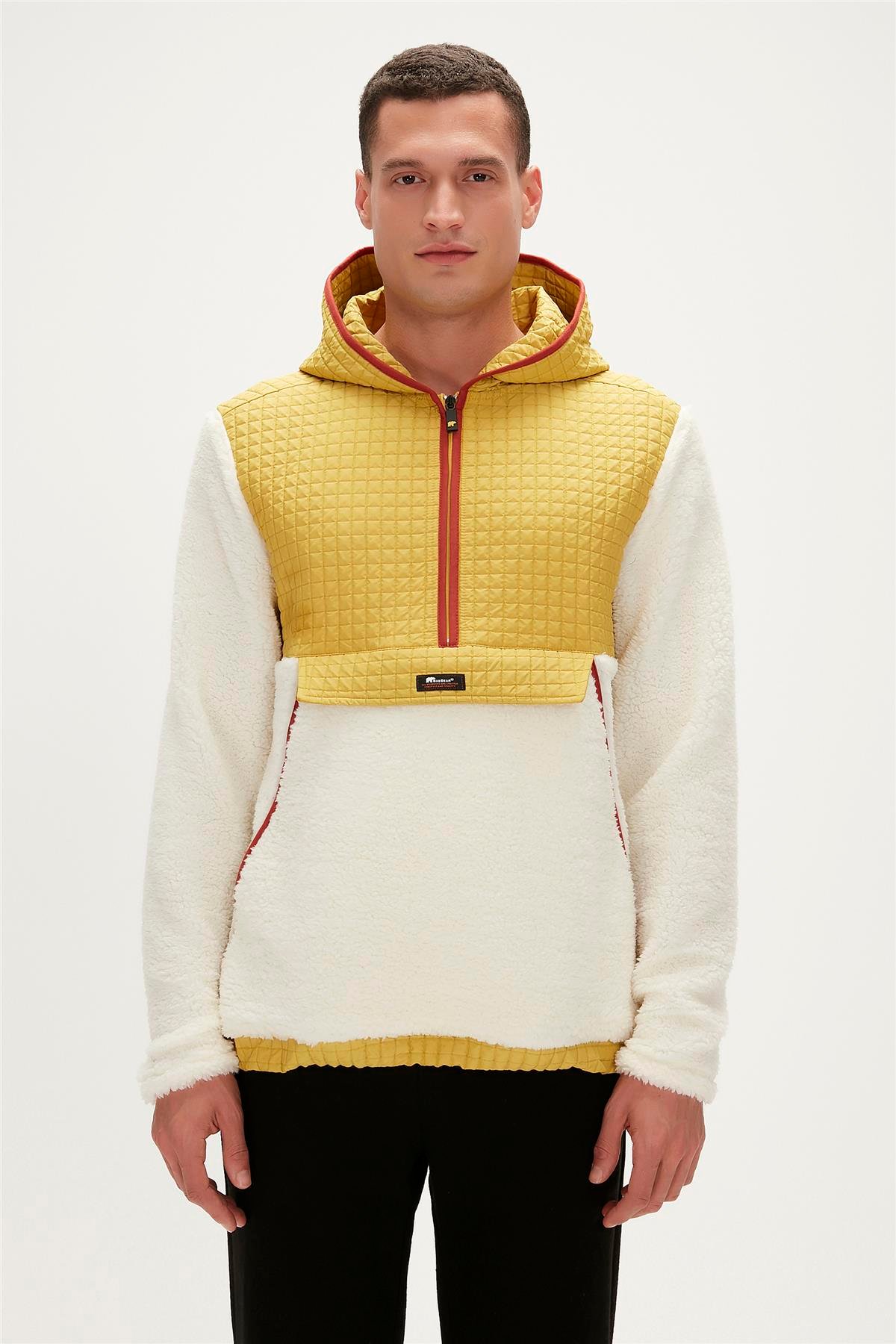 LEONARD HALF ZIP PLUSH ŞEKER BEYAZI
