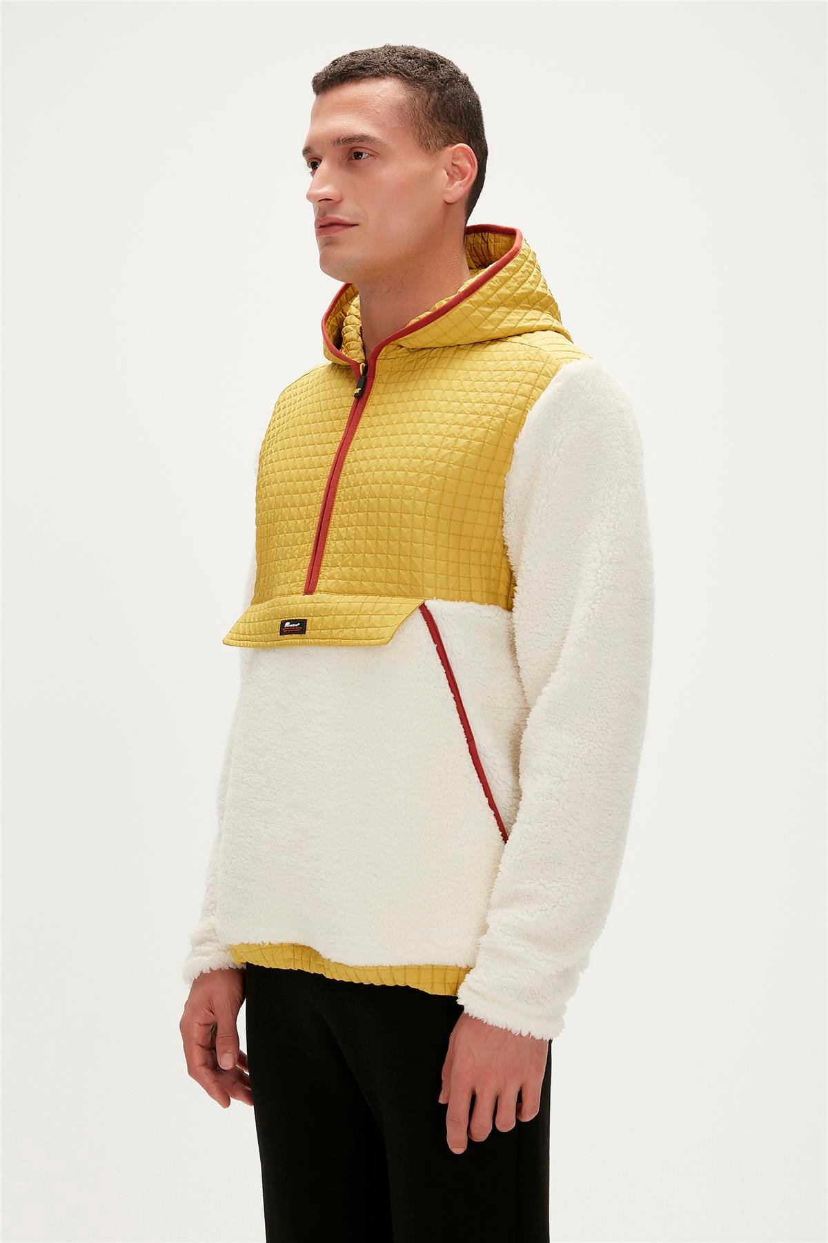LEONARD HALF ZIP PLUSH ŞEKER BEYAZI