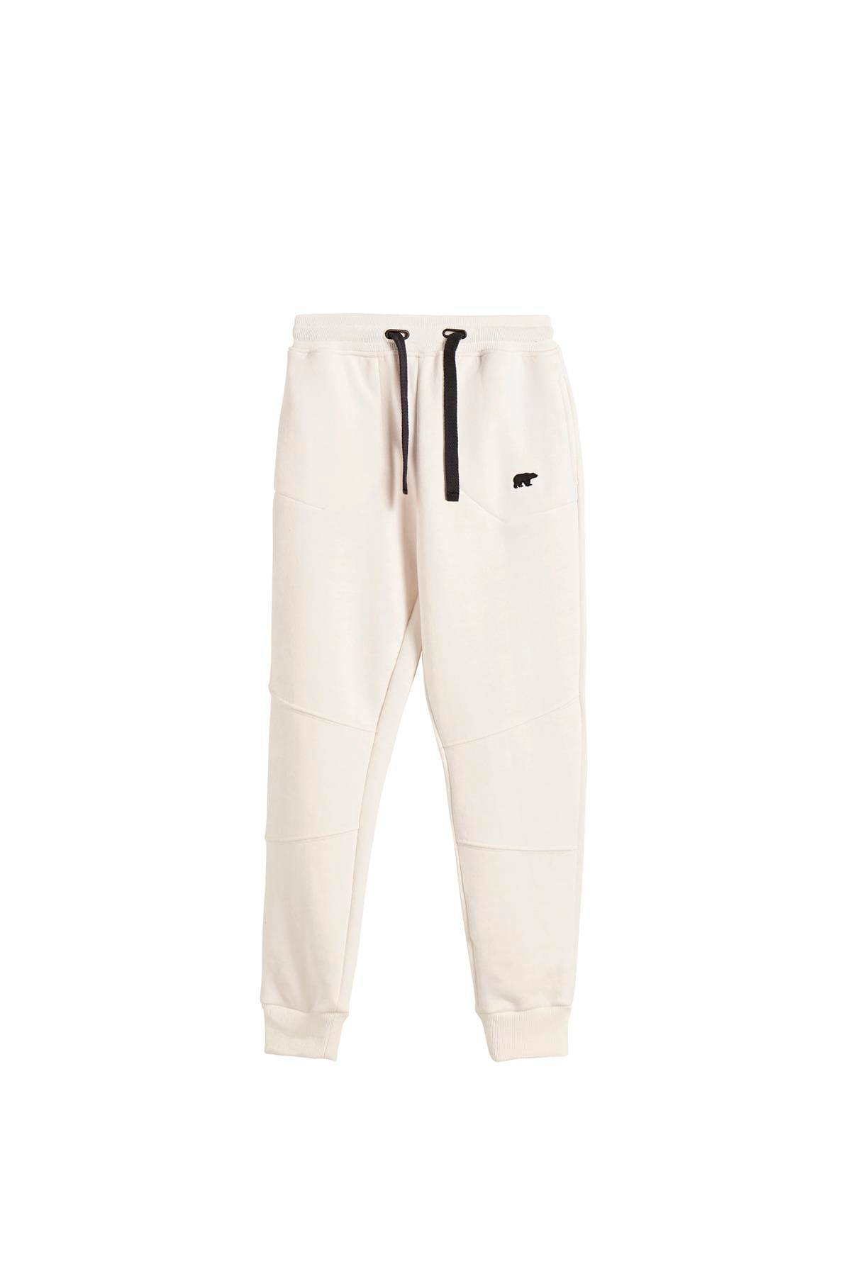 LESS PLAIN SWEATPANT JR BEYAZ