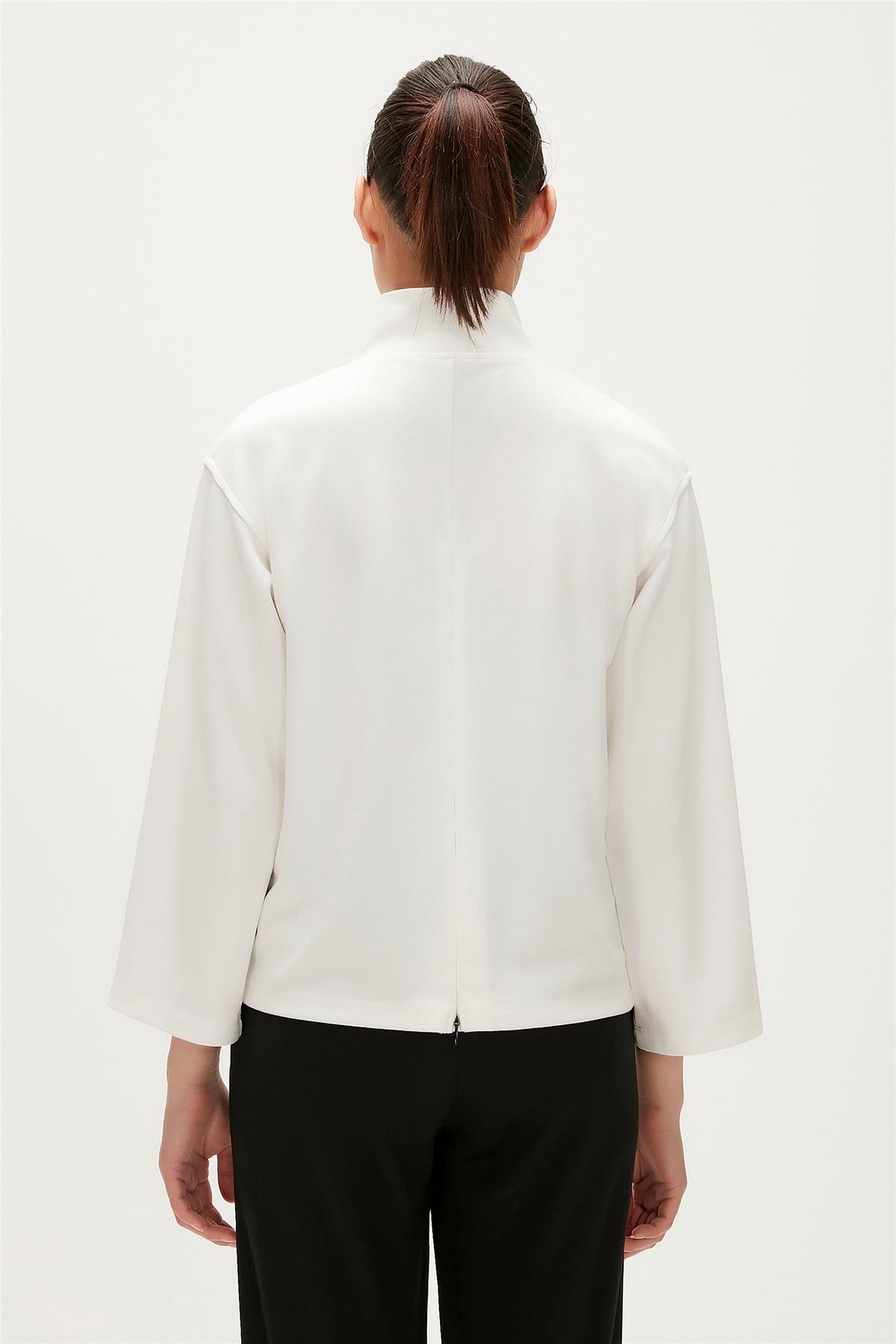 LEXI HALF ZIP BEYAZ